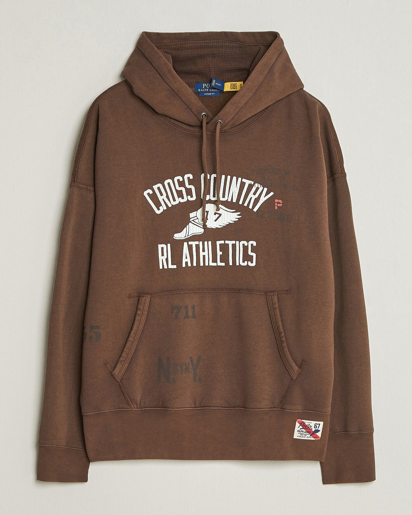 Herr | Tröjor | Polo Ralph Lauren | Fleece Printed Hoodie Court Brown