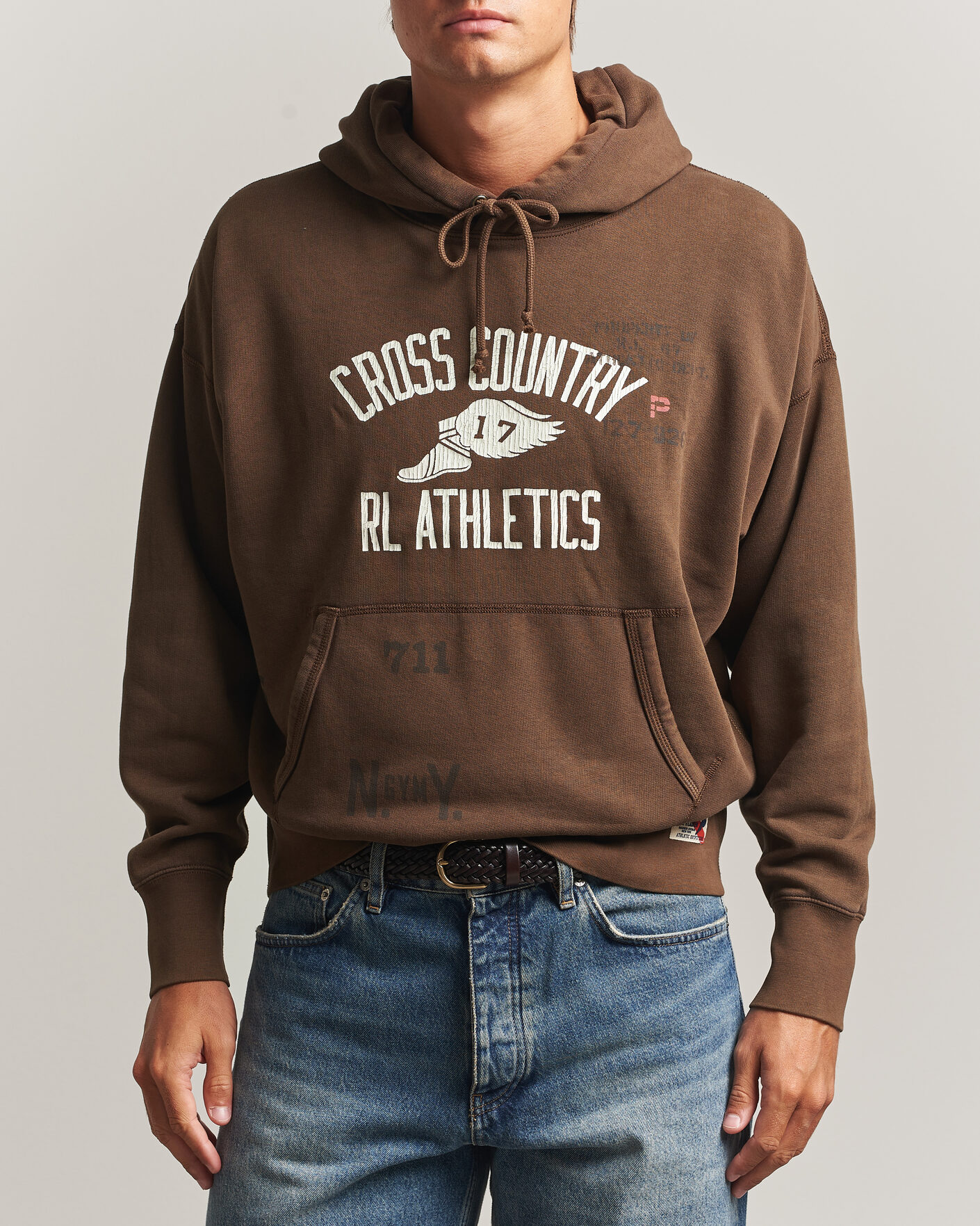 Herr | Tröjor | Polo Ralph Lauren | Fleece Printed Hoodie Court Brown