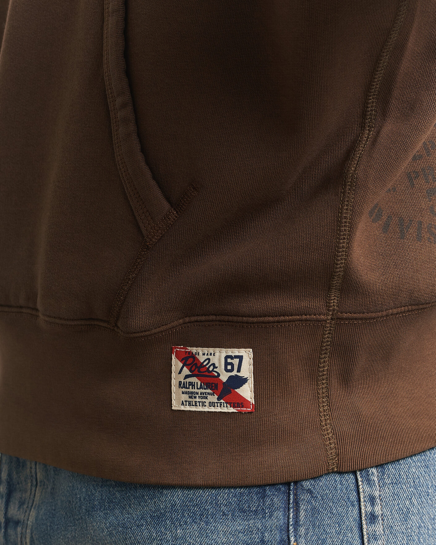 Herr | Tröjor | Polo Ralph Lauren | Fleece Printed Hoodie Court Brown