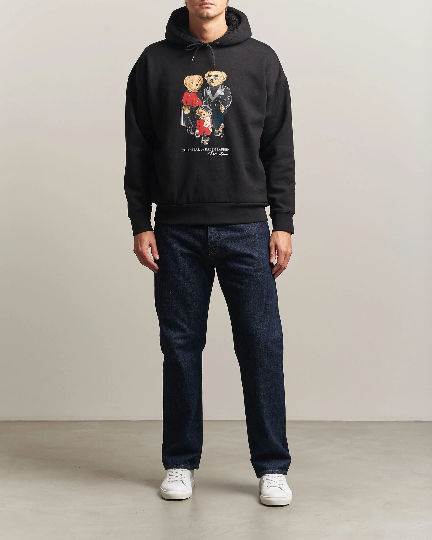 Herr | Tröjor | Polo Ralph Lauren | Magic Fleece Bear Hoodie Polo Black