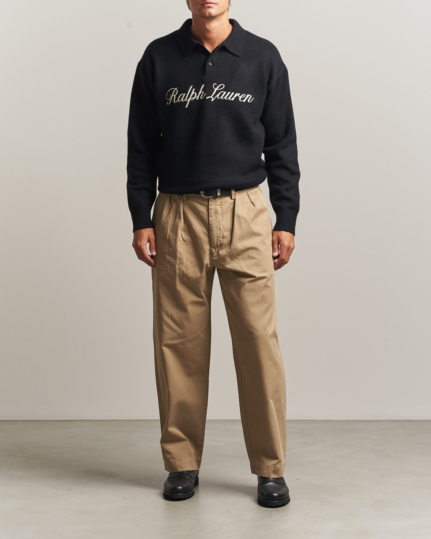 Herr | Tröjor | Polo Ralph Lauren | Wool/Alpaca Rugby Sweater Polo Black