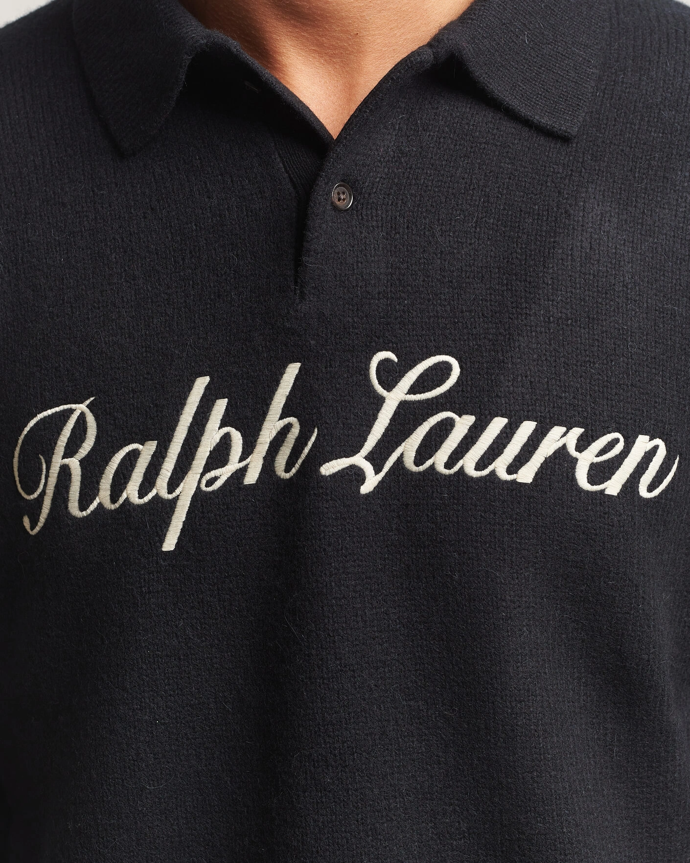 Herr | Tröjor | Polo Ralph Lauren | Wool/Alpaca Rugby Sweater Polo Black