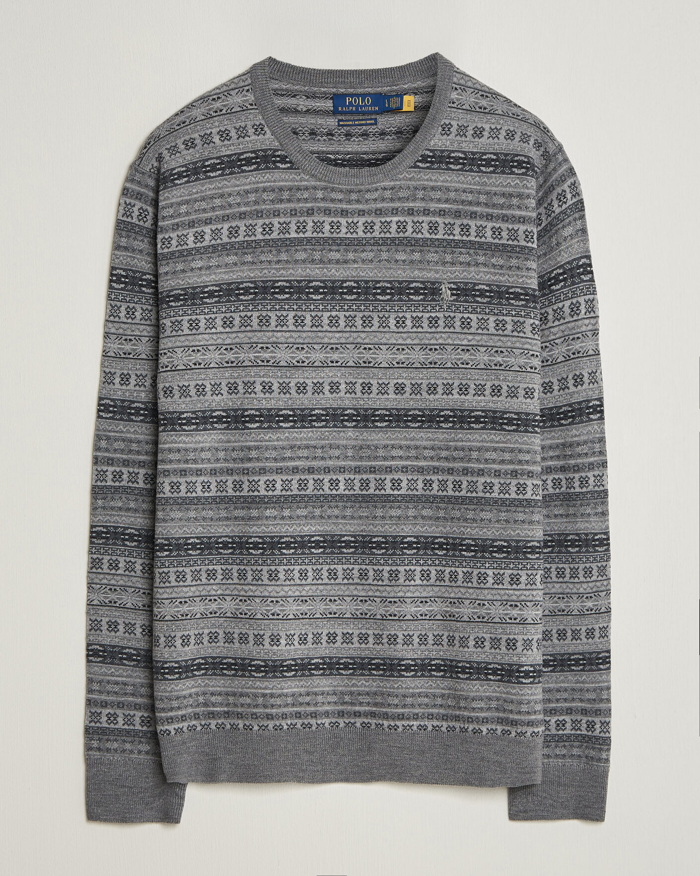 Herr | Tröjor | Polo Ralph Lauren | Fair Isle Merino Sweater Grey Combo