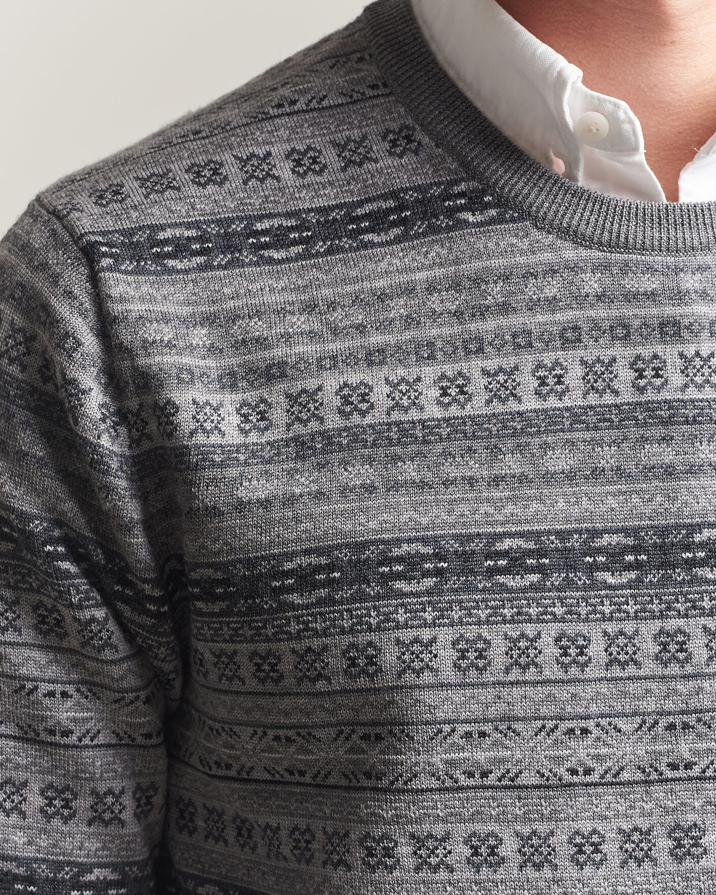 Herr | Tröjor | Polo Ralph Lauren | Fair Isle Merino Sweater Grey Combo