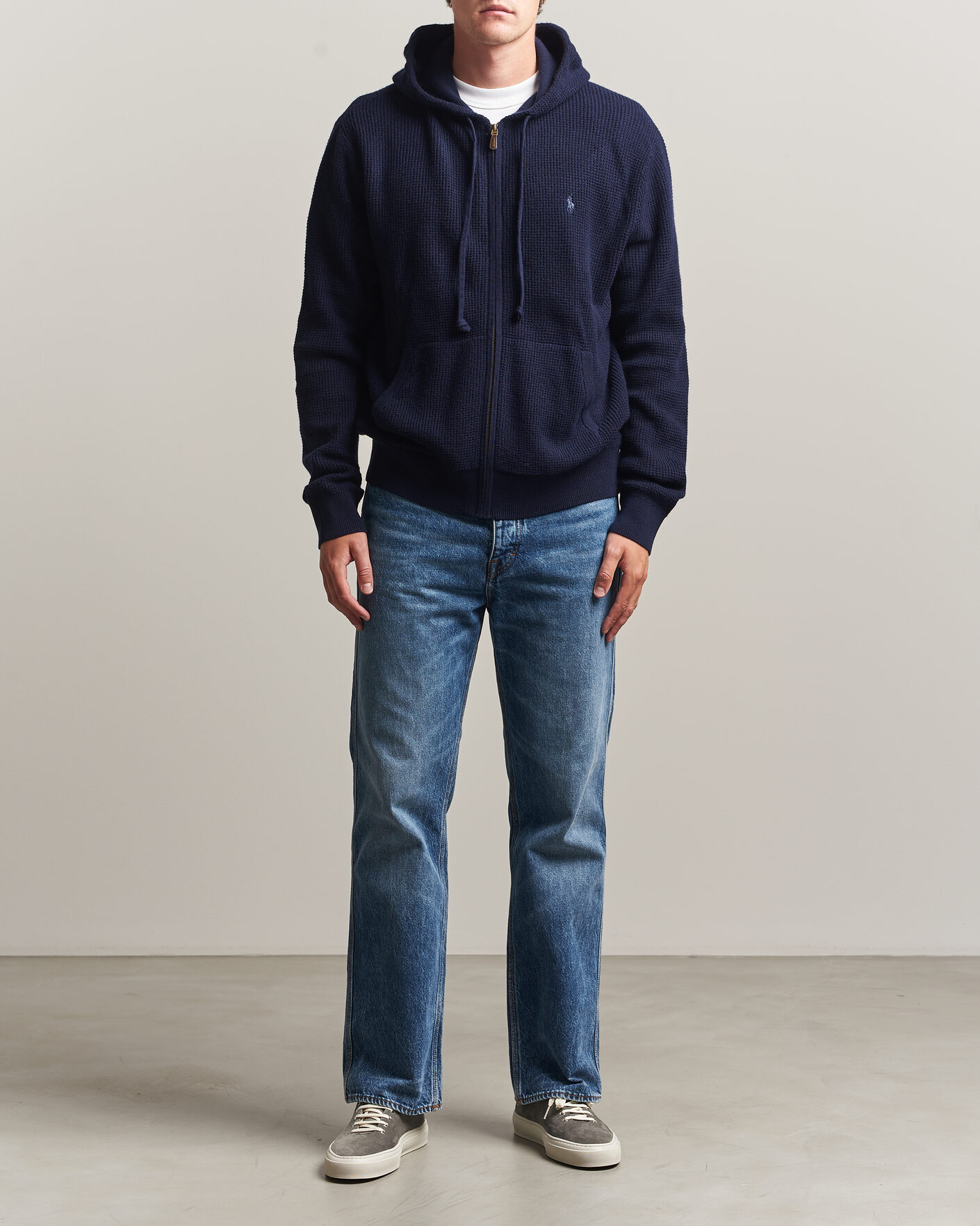 Herr | Tröjor | Polo Ralph Lauren | Cotton/Wool Full-Zip Hoodie Hunter Navy