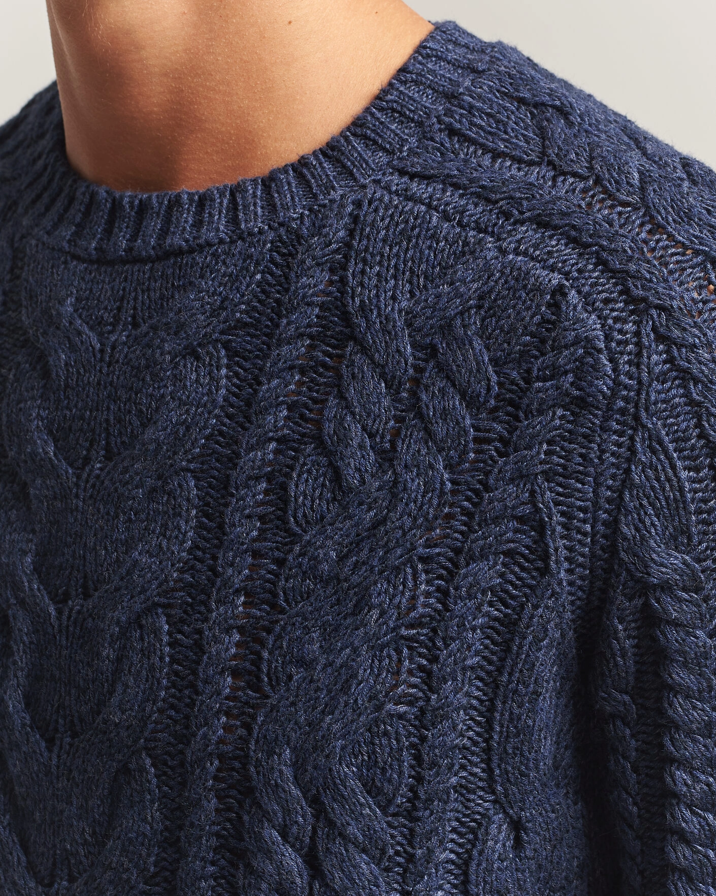 Herr | Tröjor | Polo Ralph Lauren | Cotton Marl Pullover Navy Combo