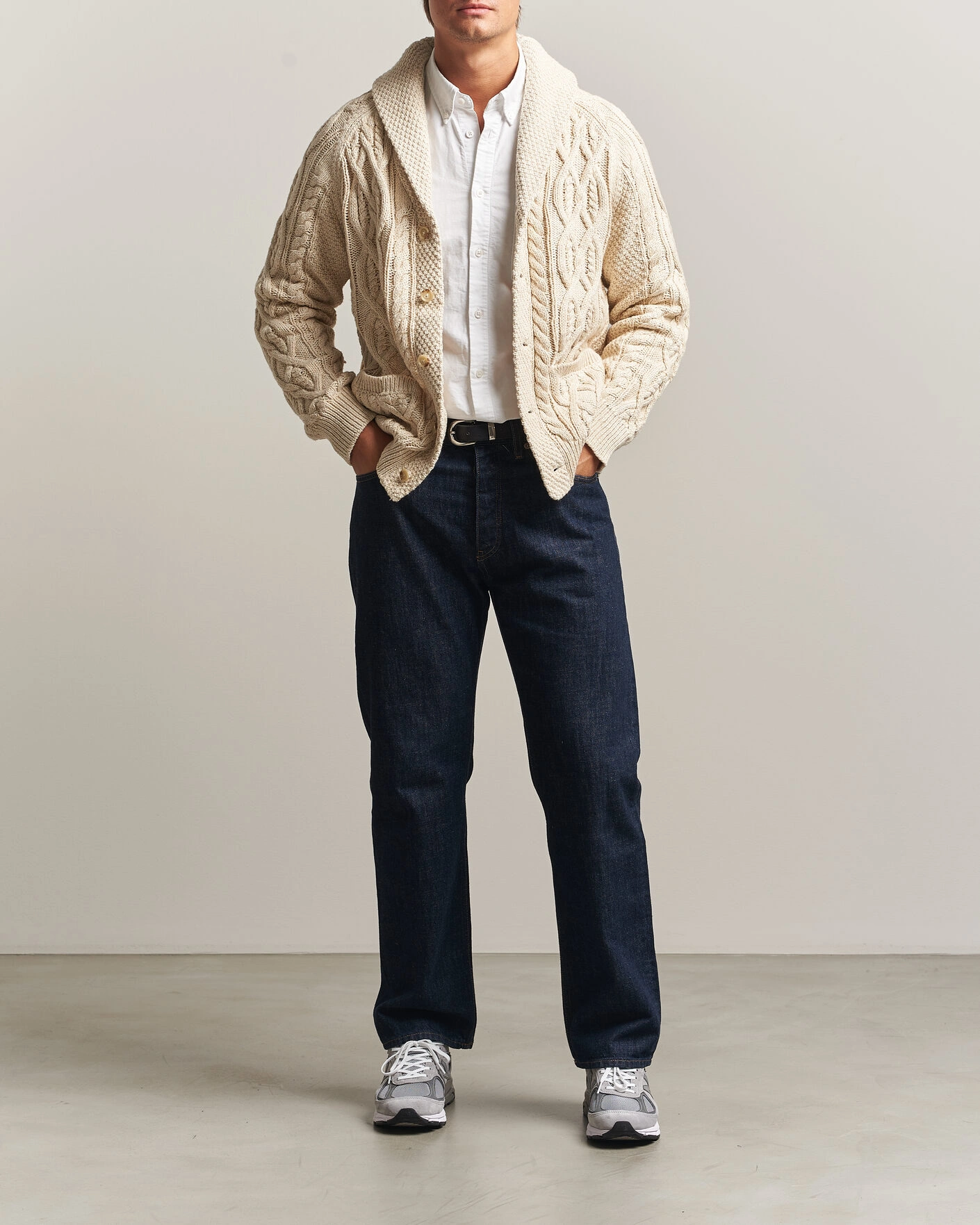 Herr | Tröjor | Polo Ralph Lauren | Cotton Marl Cardigan Oatmeal Combo