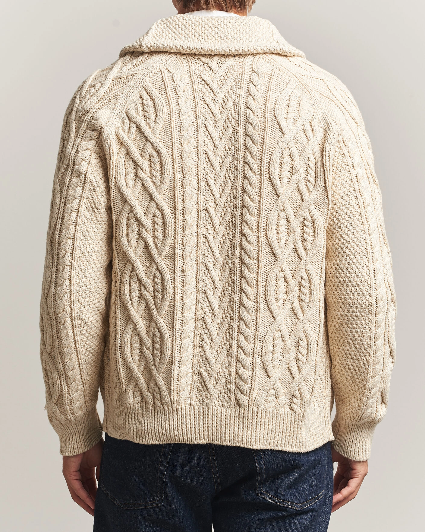 Herr | Tröjor | Polo Ralph Lauren | Cotton Marl Cardigan Oatmeal Combo