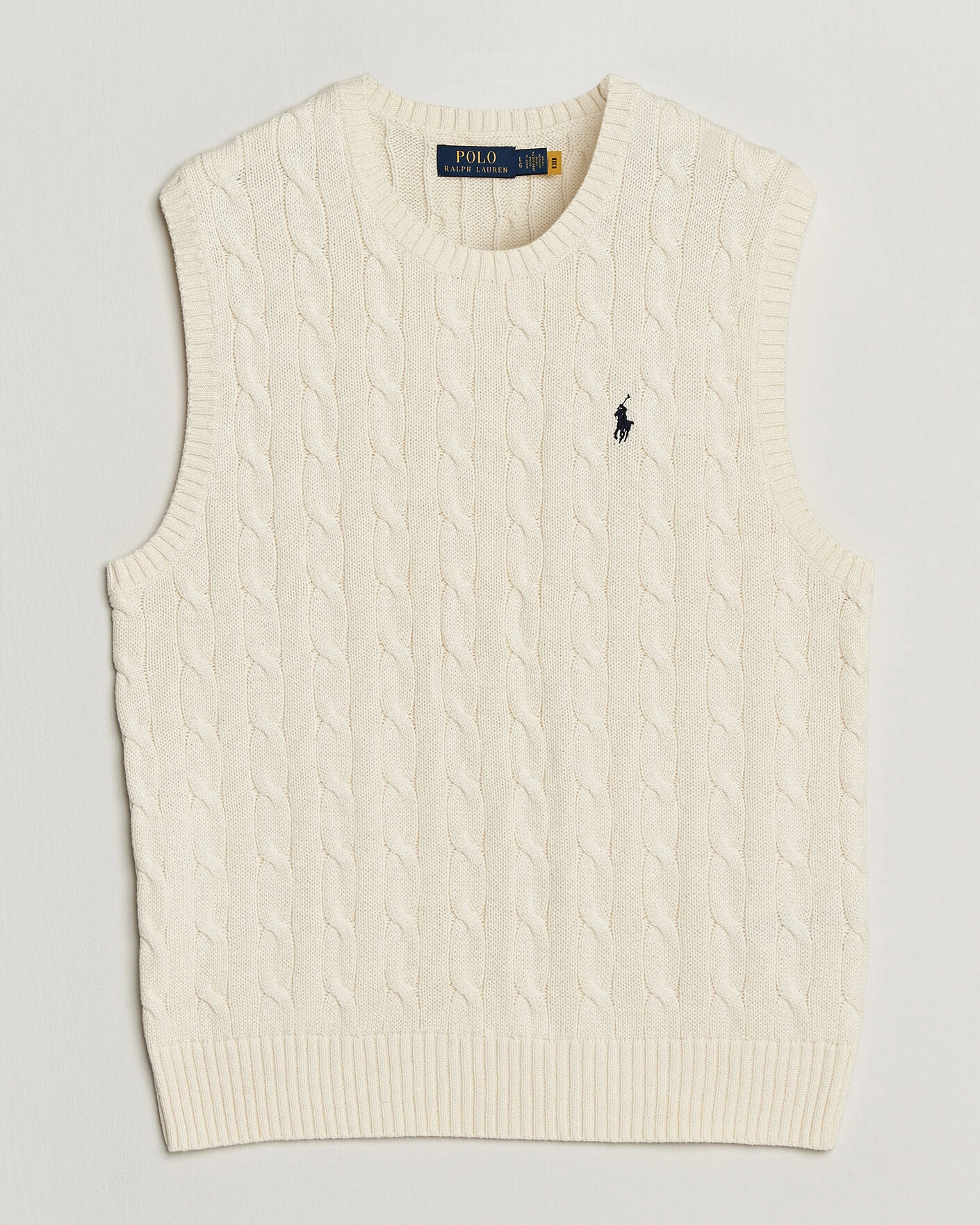 Herr | Tröjor | Polo Ralph Lauren | Cotton Cable Vest Andover Cream
