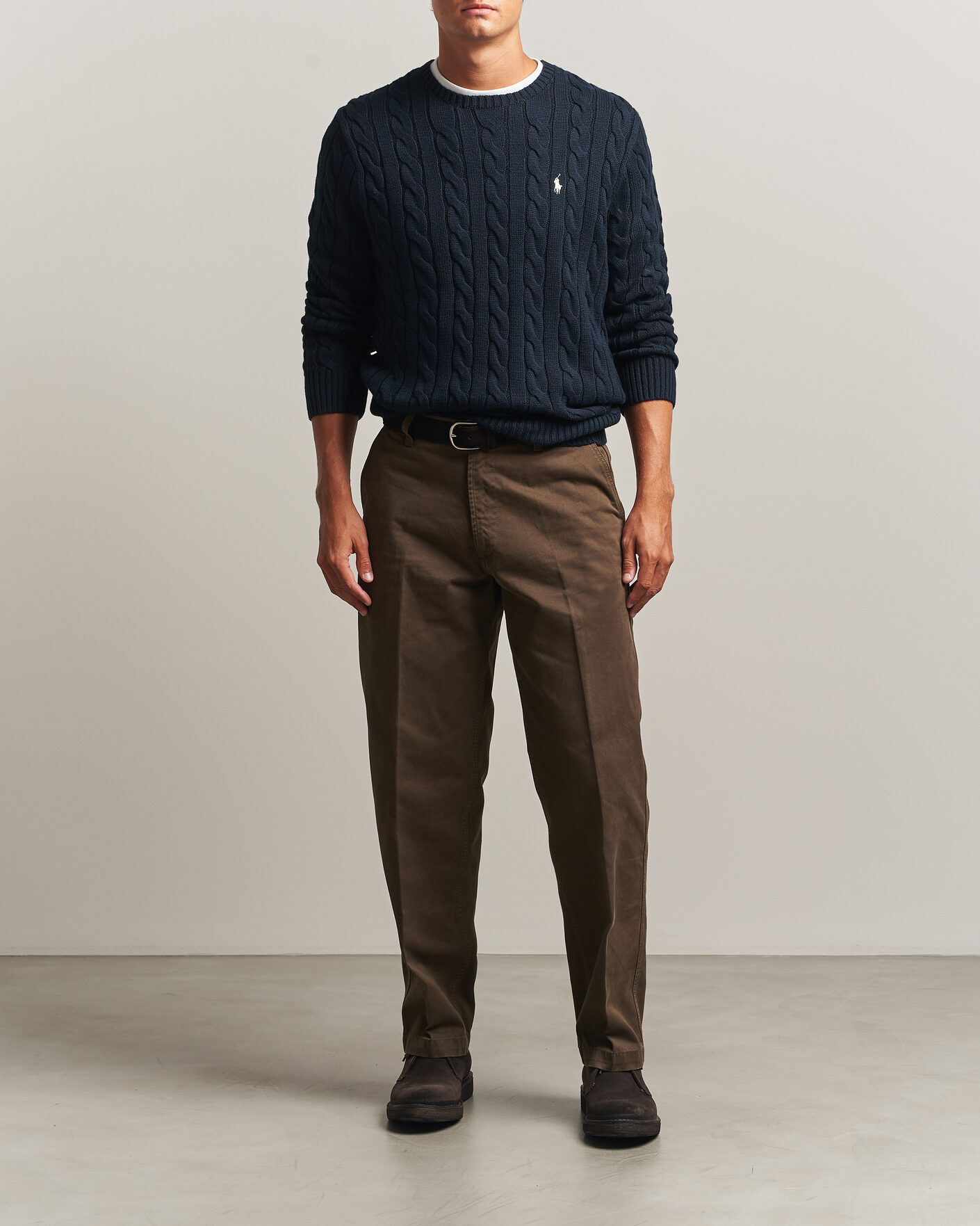 Herr | Tröjor | Polo Ralph Lauren | Cotton Cable Pullover Hunter Navy