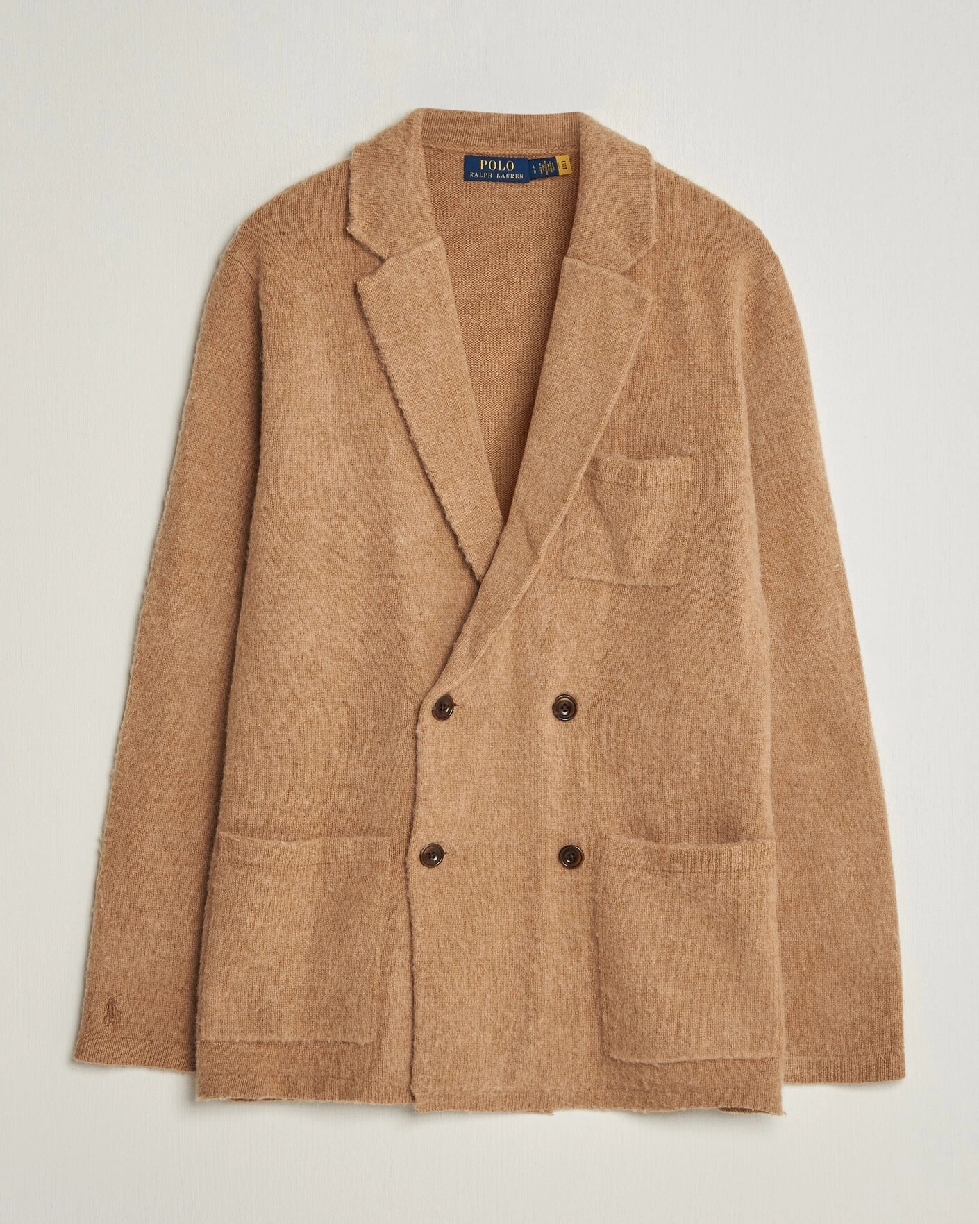 Herr | Tröjor | Polo Ralph Lauren | DB Wool/Cashmere Cardigan Crouton Tan Heather