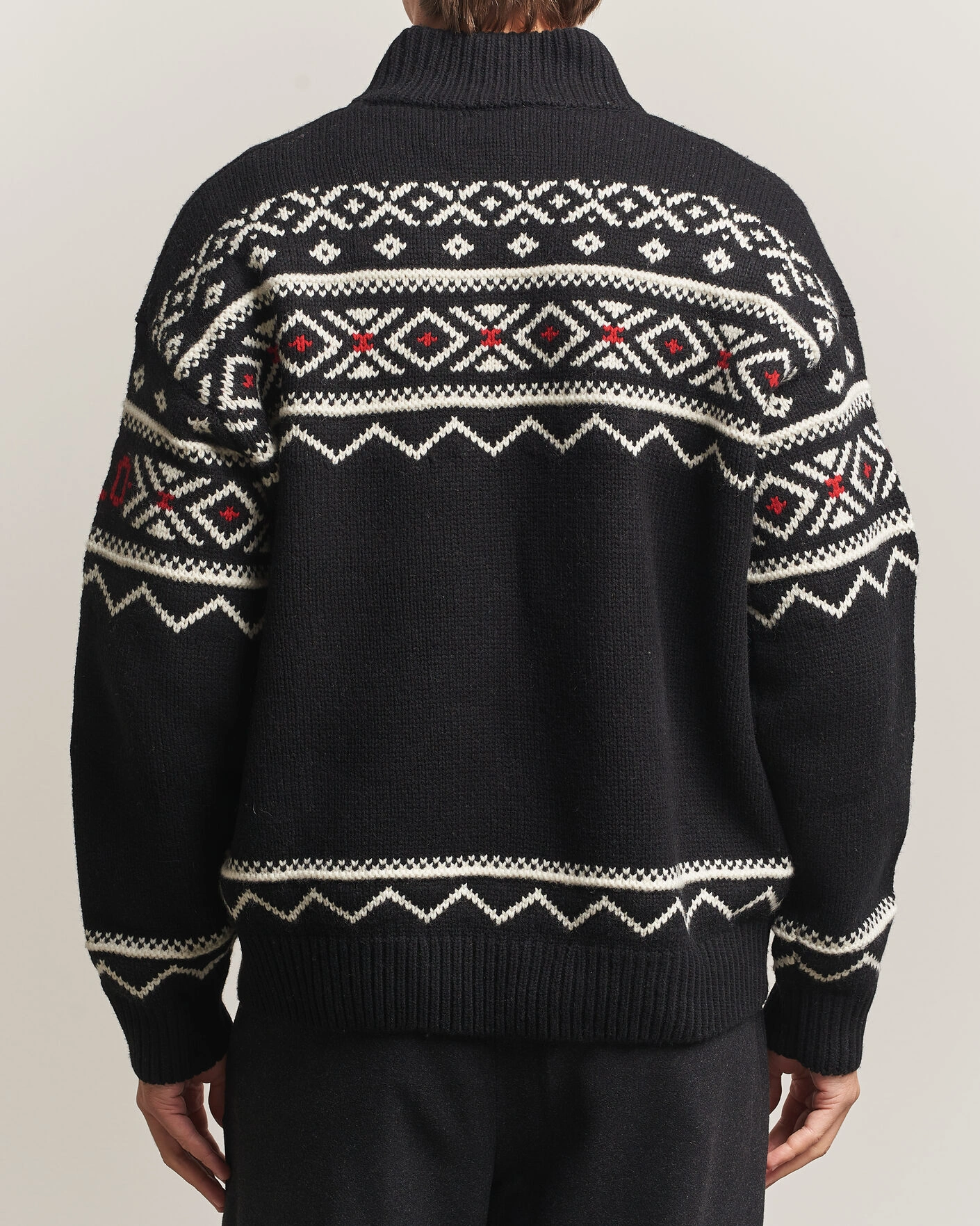 Herr | Tröjor | Polo Ralph Lauren | Wool Cotton Blend Sweater Black Combo