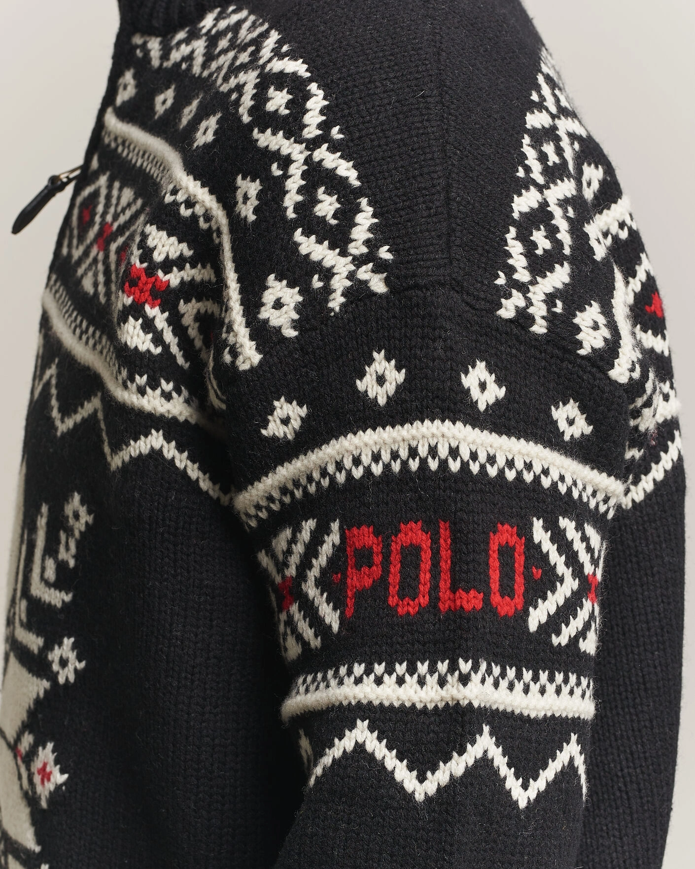 Herr | Tröjor | Polo Ralph Lauren | Wool Cotton Blend Sweater Black Combo