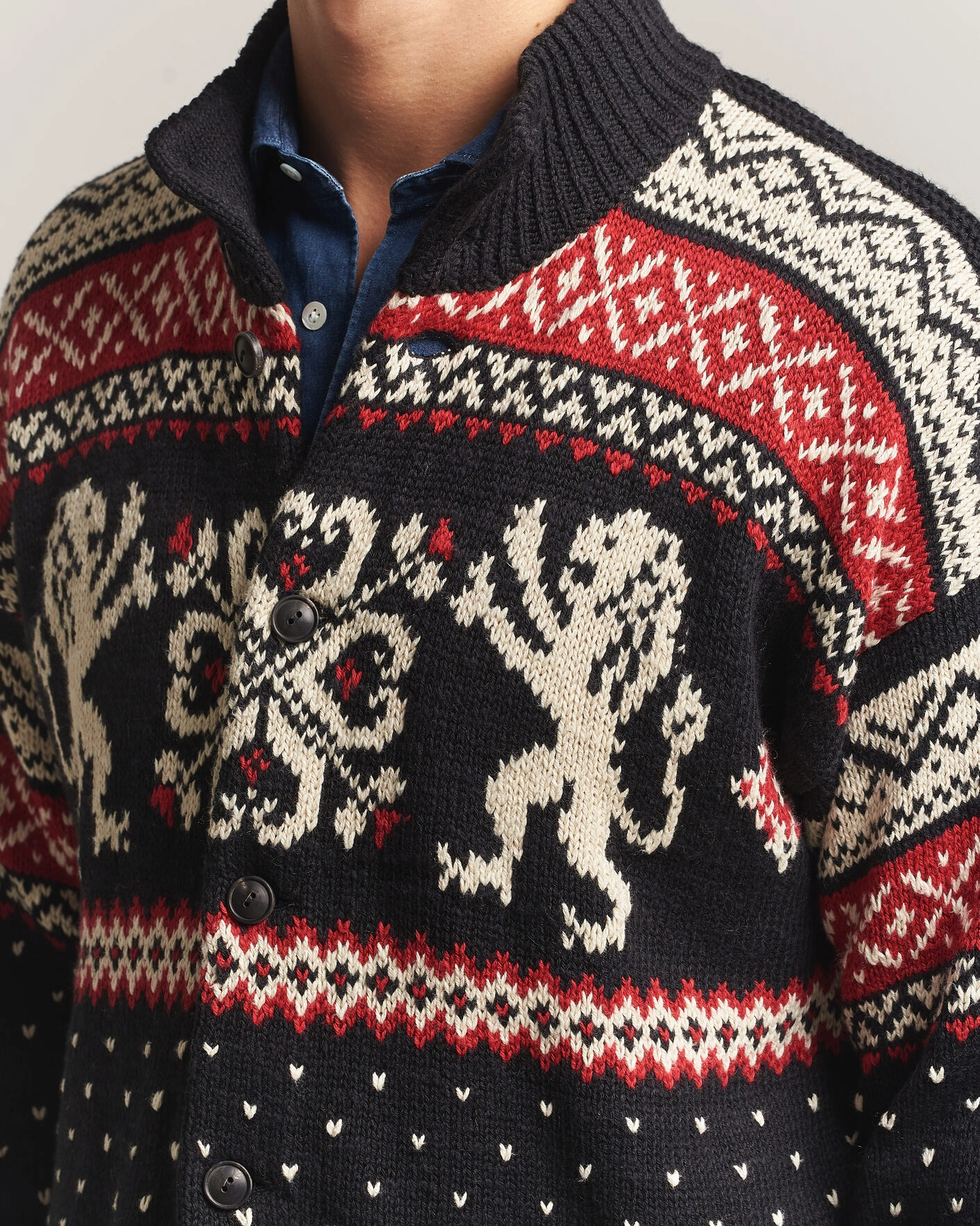 Herr | Tröjor | Polo Ralph Lauren | Cotton/Cashmere Cardigan Black Combo