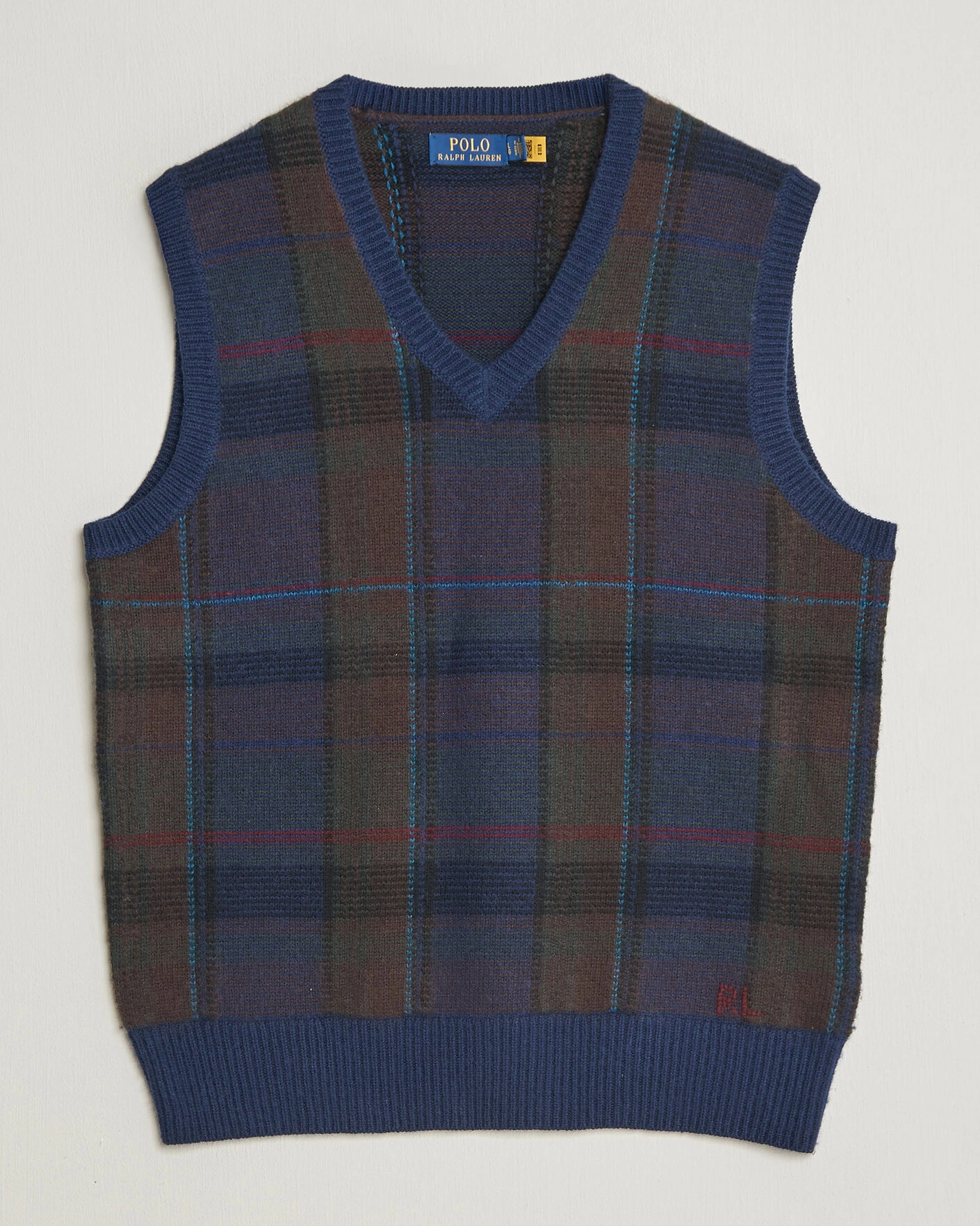 Herr | Tröjor | Polo Ralph Lauren | Hudson Cotton Blend V-Neck Vest Navy Multi