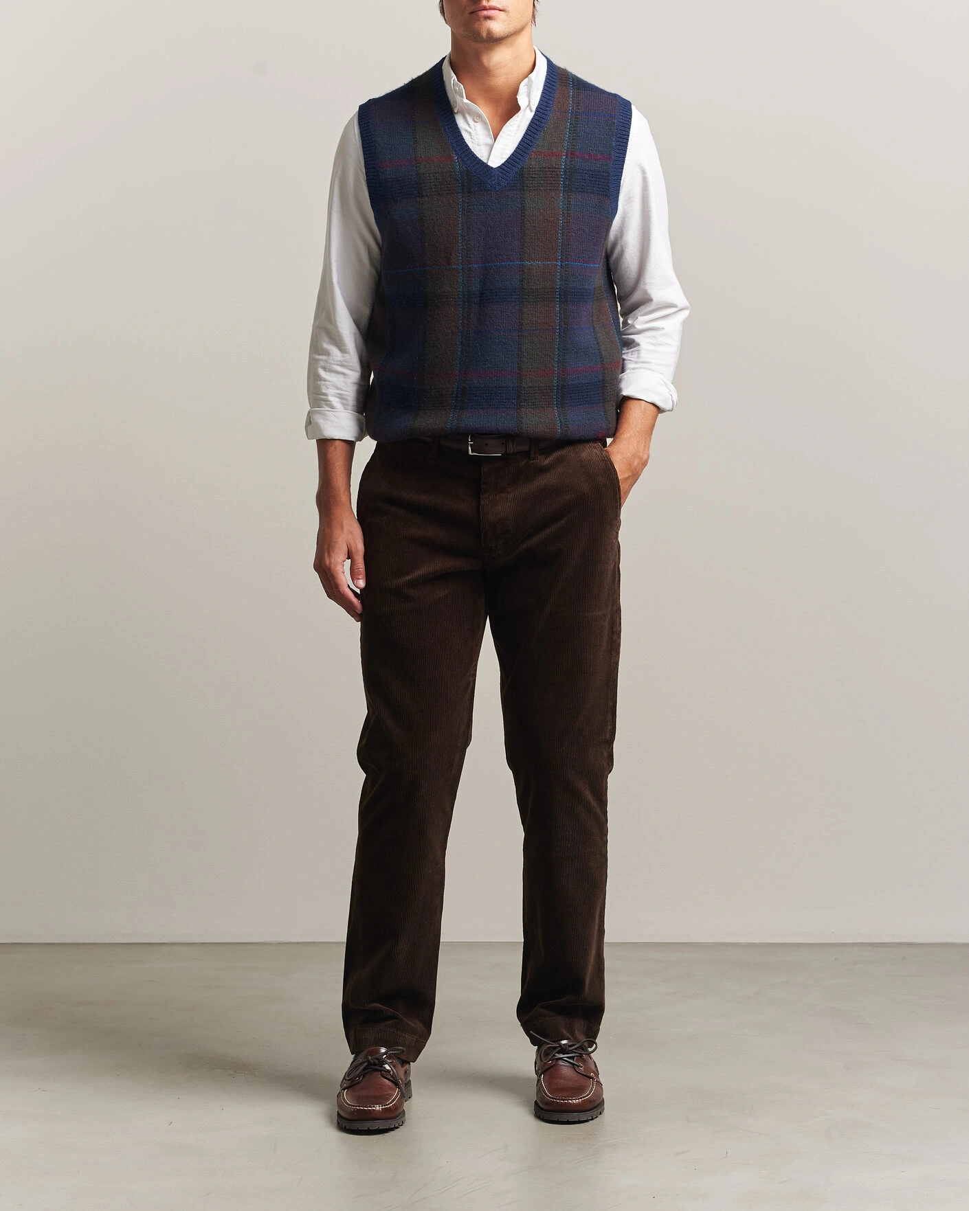 Herr | Tröjor | Polo Ralph Lauren | Hudson Cotton Blend V-Neck Vest Navy Multi