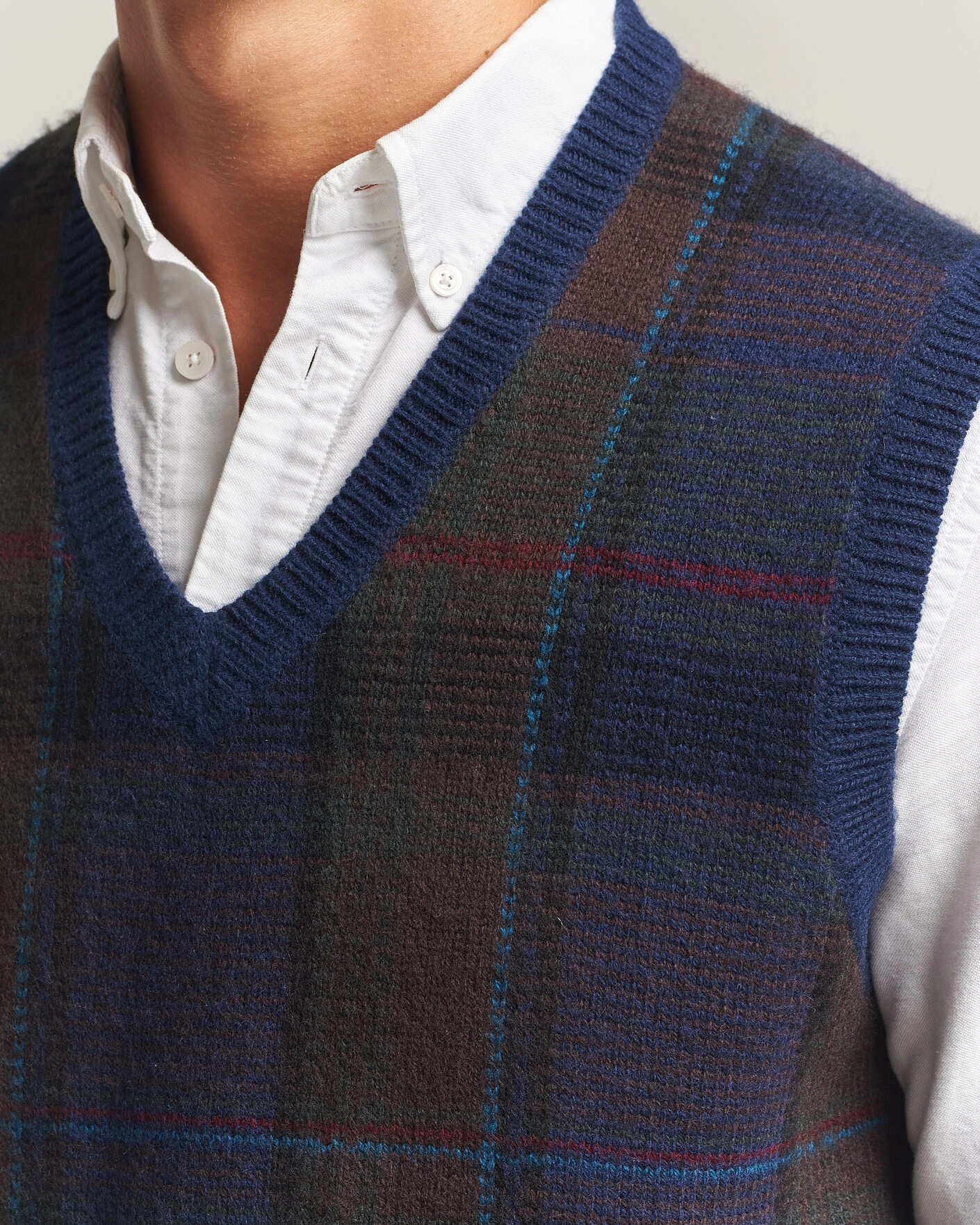 Herr | Tröjor | Polo Ralph Lauren | Hudson Cotton Blend V-Neck Vest Navy Multi
