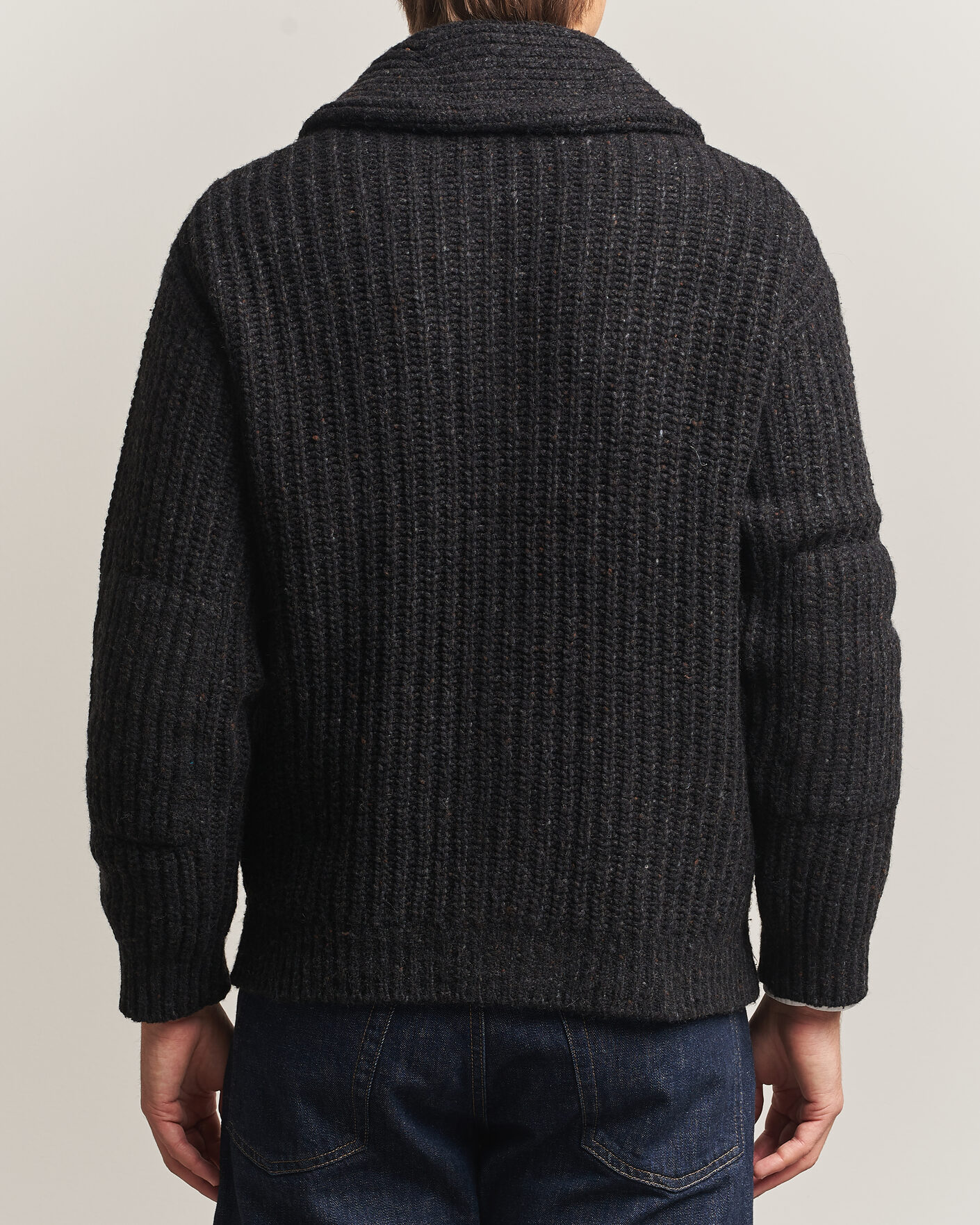 Herr | Tröjor | Polo Ralph Lauren | Wool Blend Shawl Collar Cardigan Black Marl