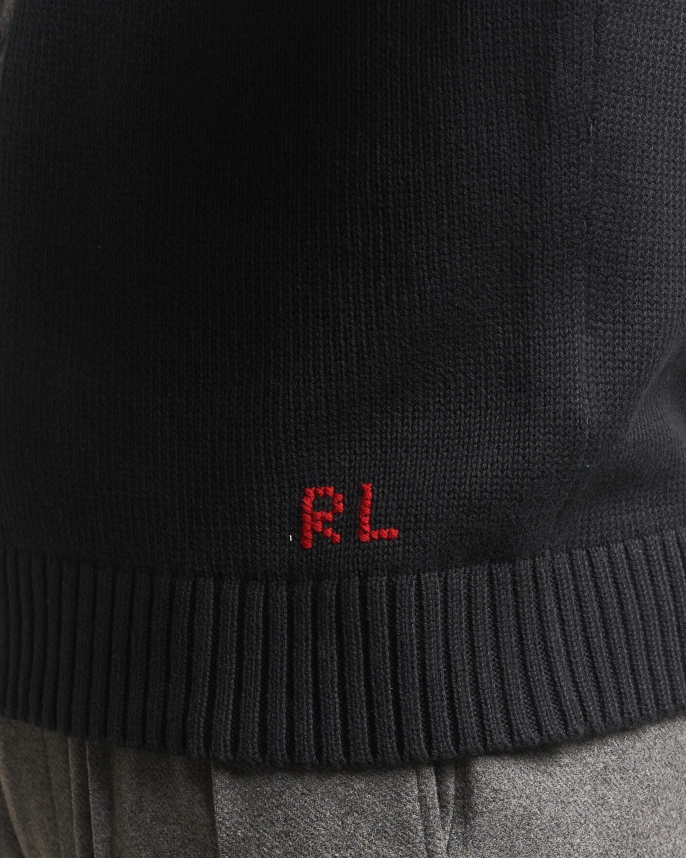 Herr | Tröjor | Polo Ralph Lauren | Cotton Blend Bear Sweater Polo Black