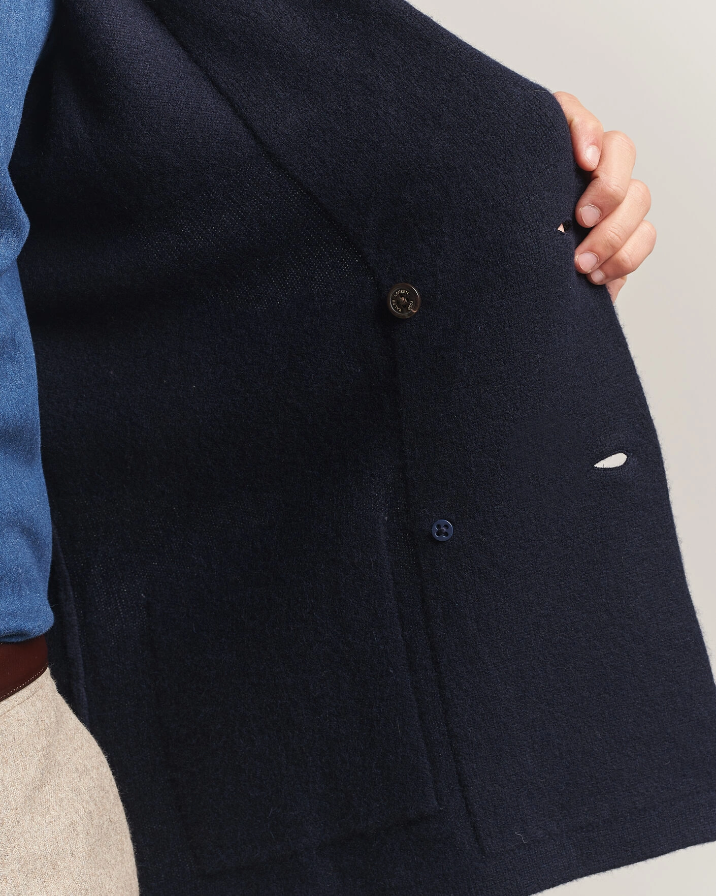 Herr | Tröjor | Polo Ralph Lauren | Double Breasted Cashmere Cardigan Aviator Navy