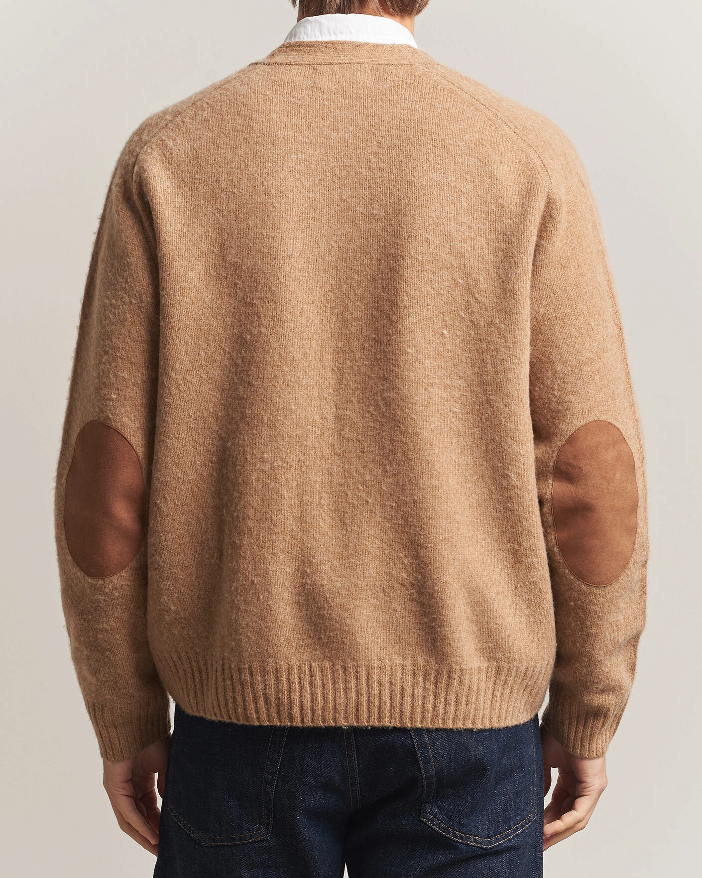 Herr | Tröjor | Polo Ralph Lauren | Wool/Cashmere Patch Cardigan Crouton Tan Heather