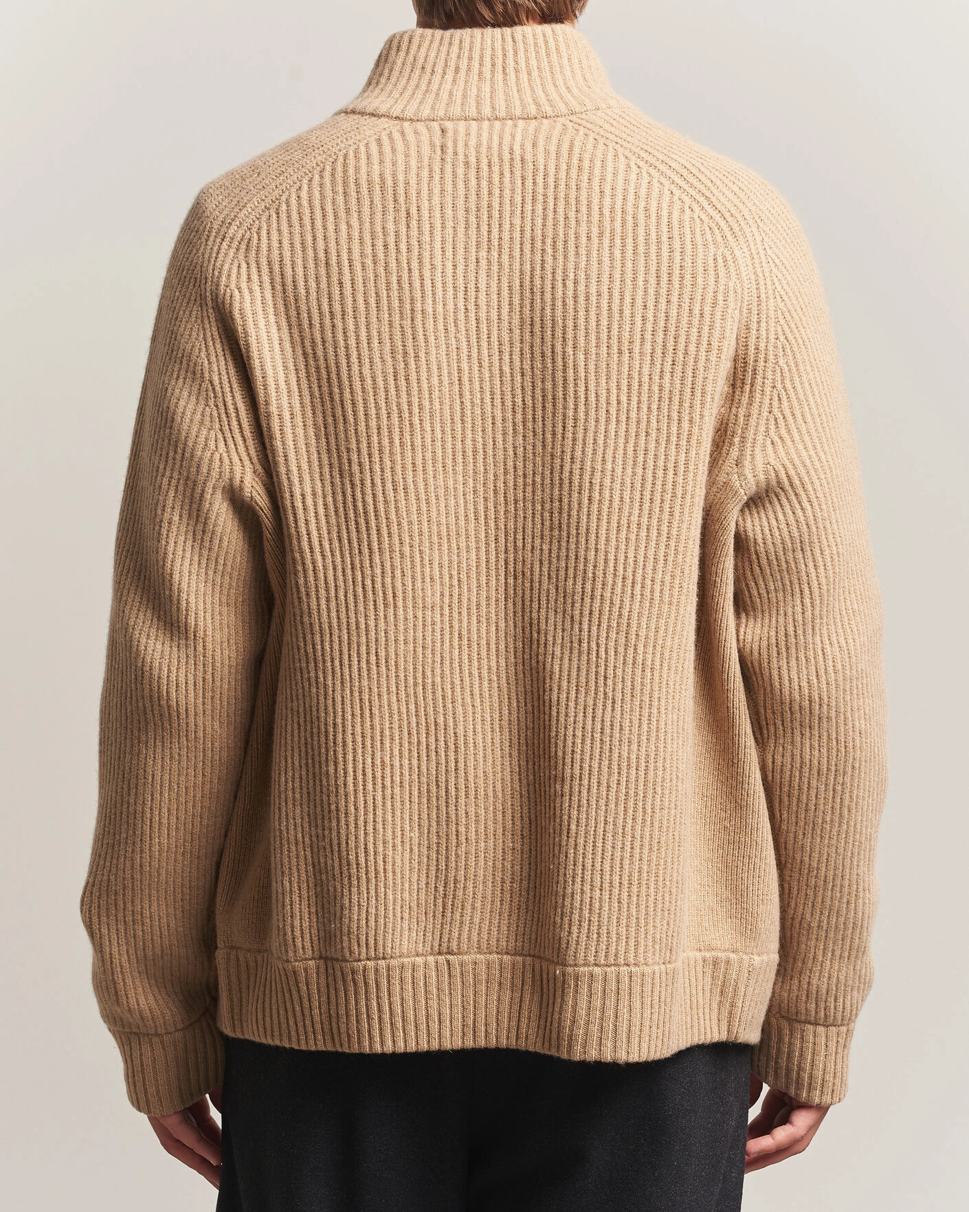 Herr | Tröjor | Polo Ralph Lauren | Wool/Cashmere Full-Zip Camel Melange