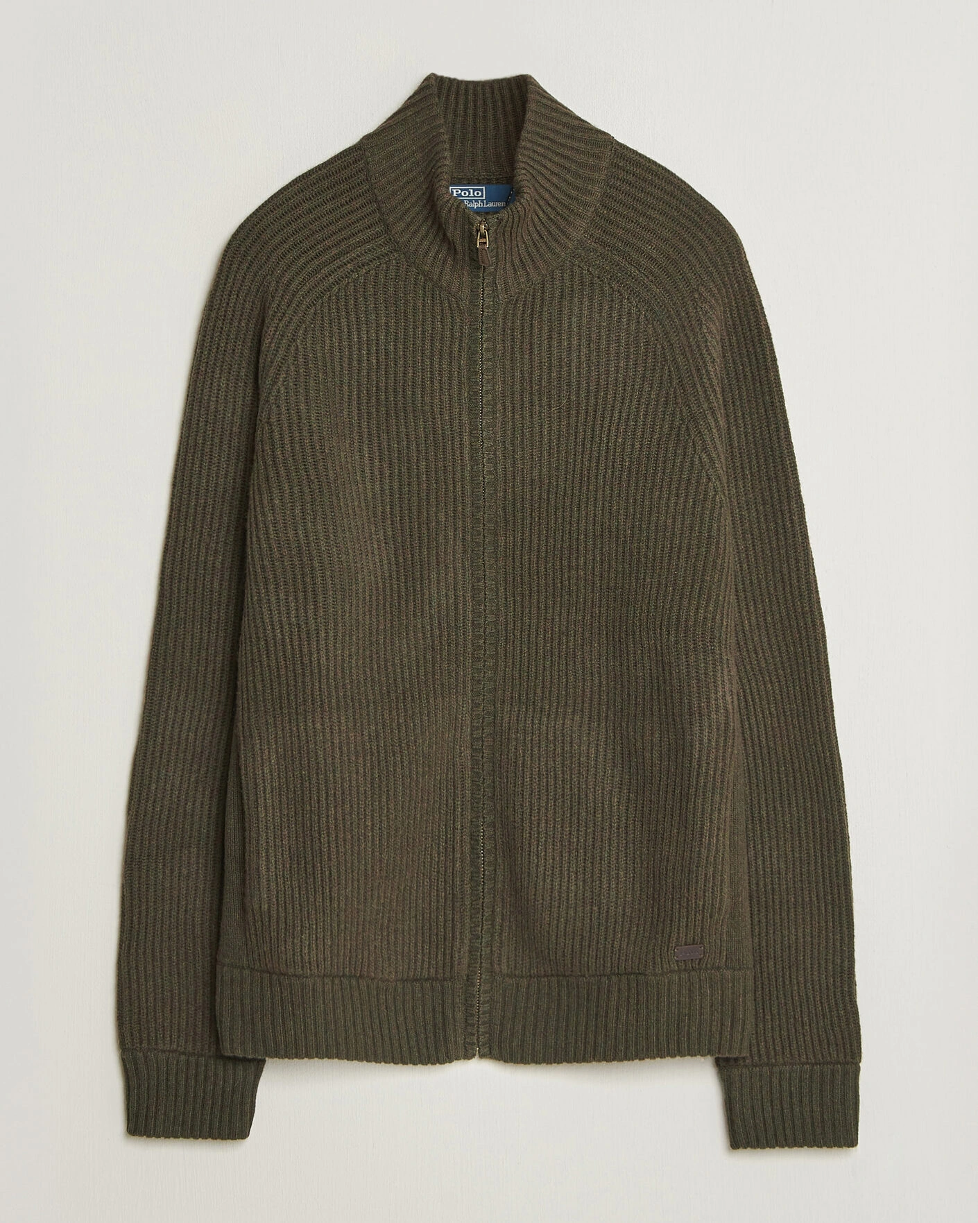 Herr | Tröjor | Polo Ralph Lauren | Wool/Cashmere Full-Zip Ekanite Olive Heather