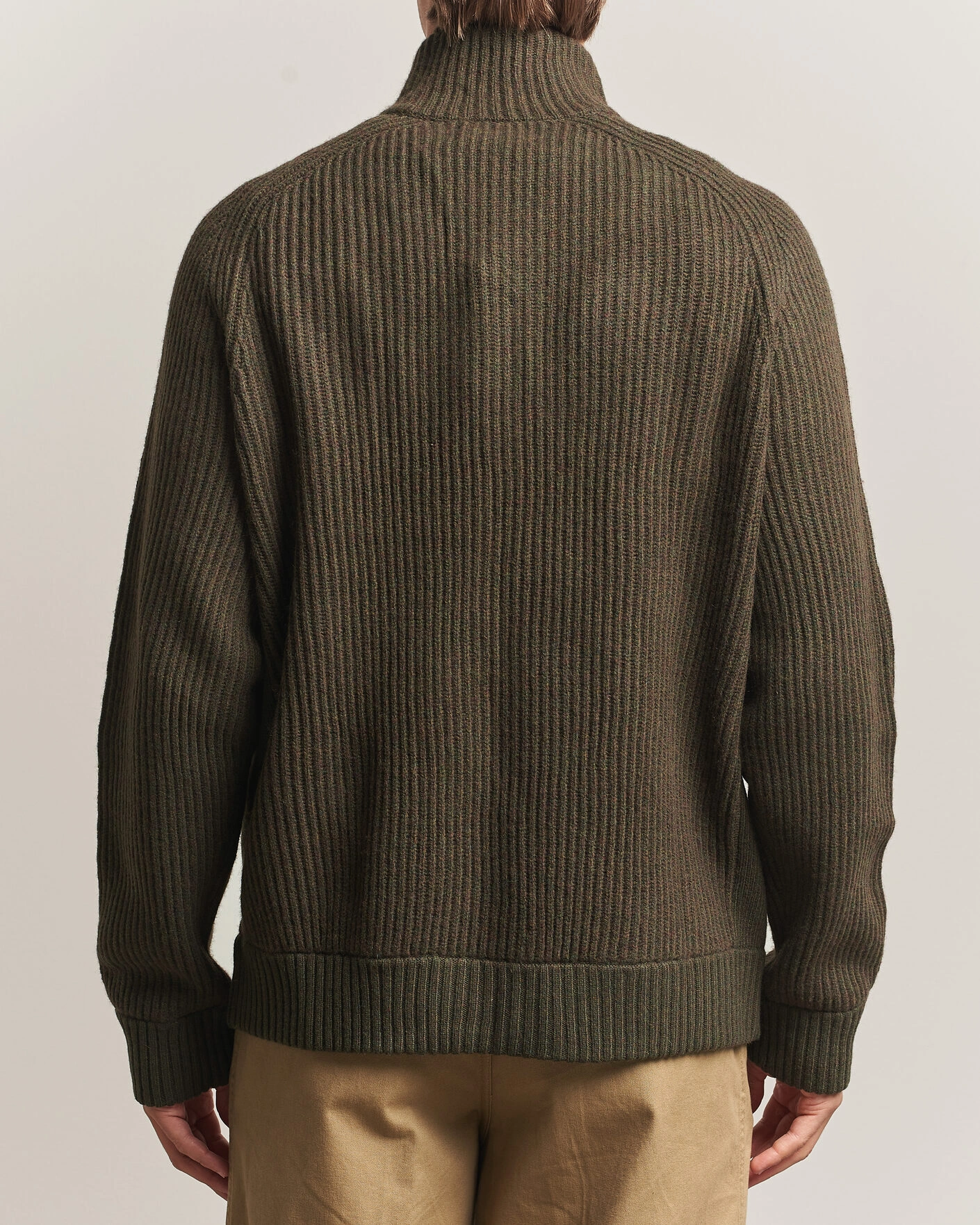Herr | Tröjor | Polo Ralph Lauren | Wool/Cashmere Full-Zip Ekanite Olive Heather