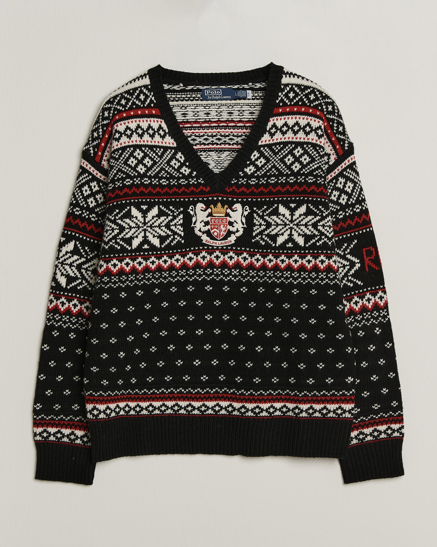 Herr | Tröjor | Polo Ralph Lauren | Royal Holiday Wool Sweater Black Combo