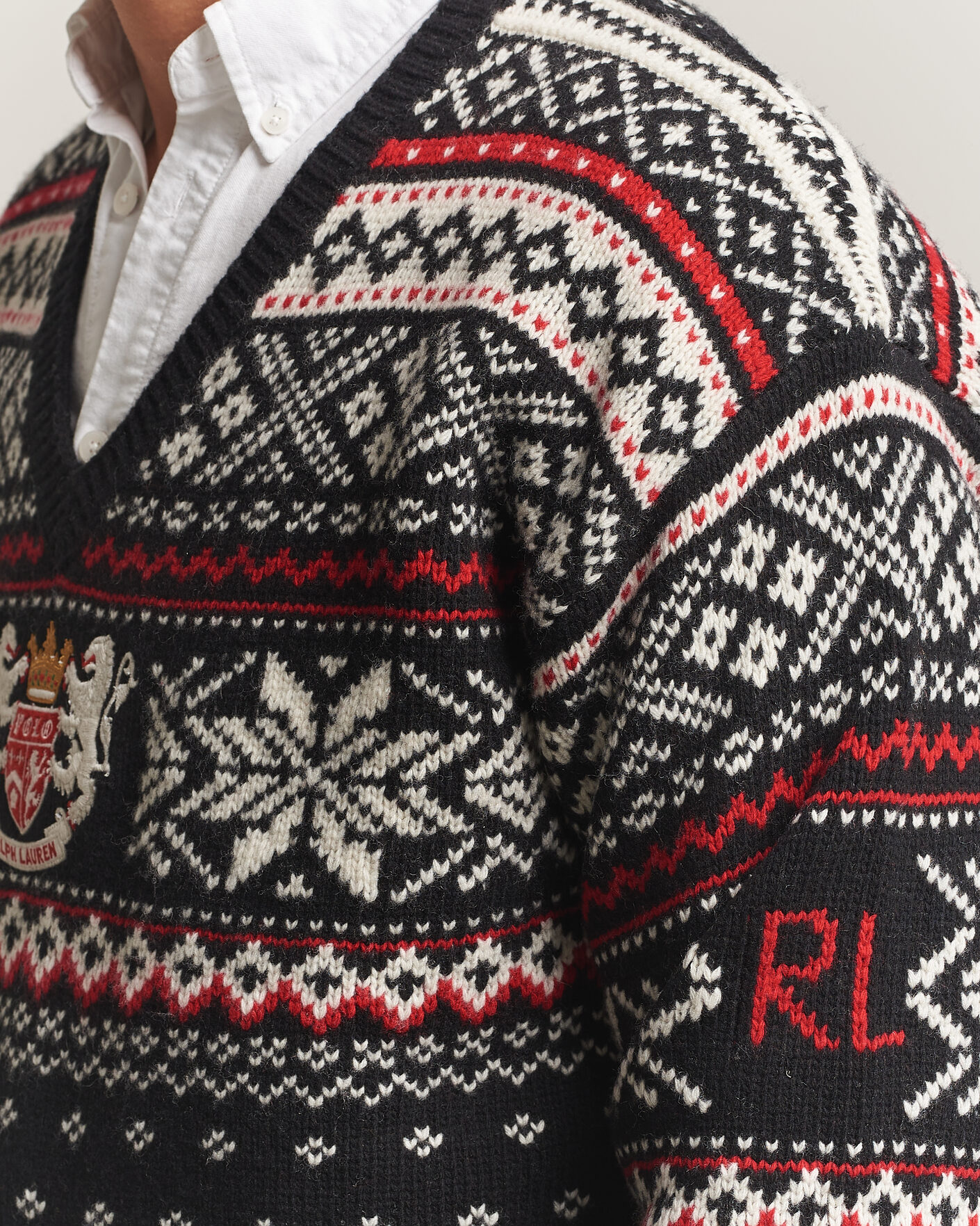 Herr | Tröjor | Polo Ralph Lauren | Royal Holiday Wool Sweater Black Combo