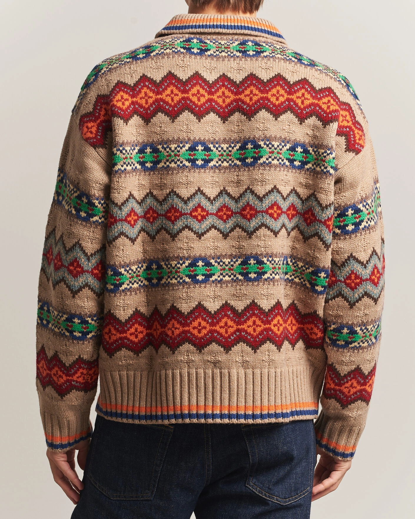 Herr | Tröjor | Polo Ralph Lauren | Litchfield Wool Blend Sweater Tan Multi