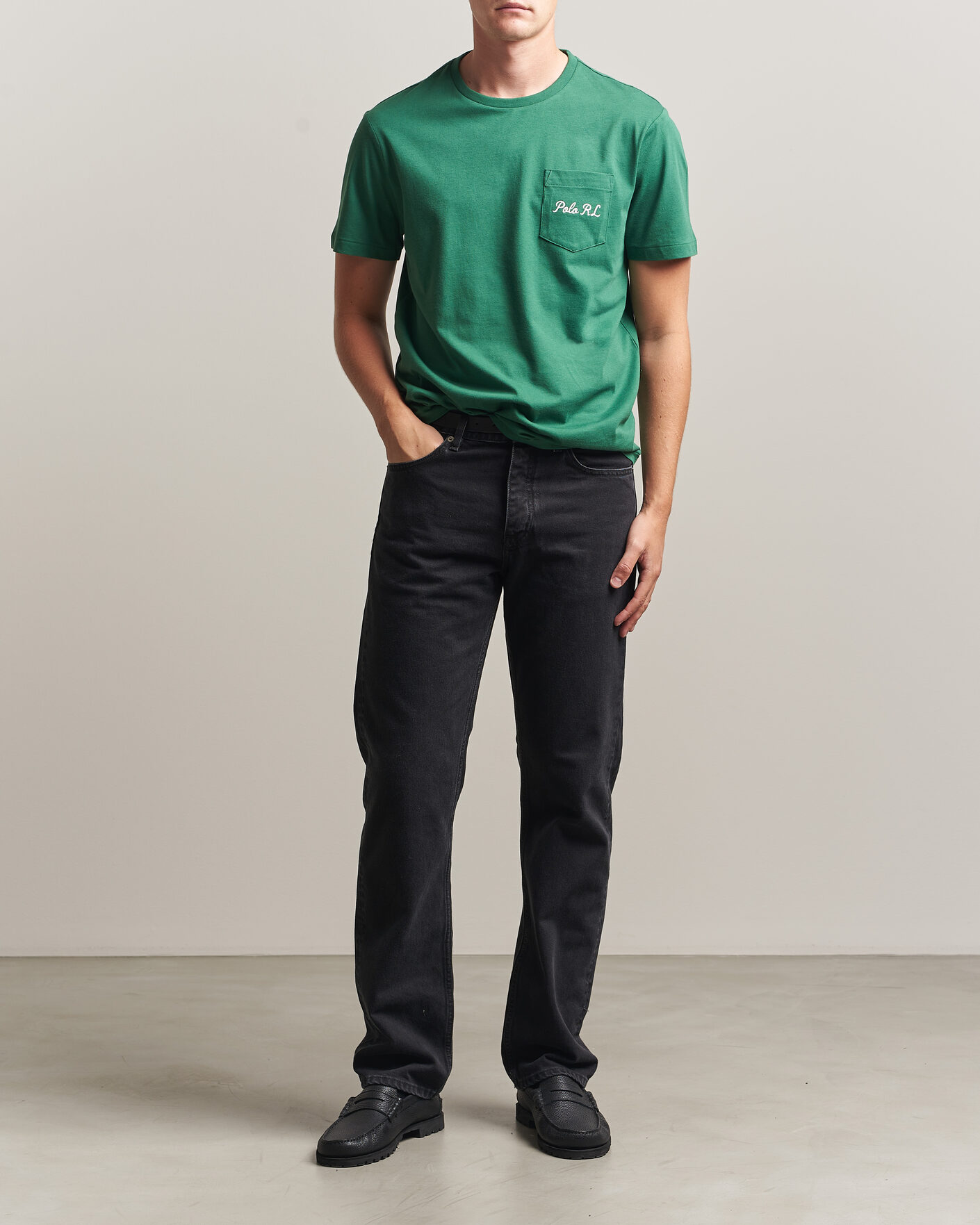 Herr | T-Shirts | Polo Ralph Lauren | Custom Slit Fit Bear T-Shirt Verano Green