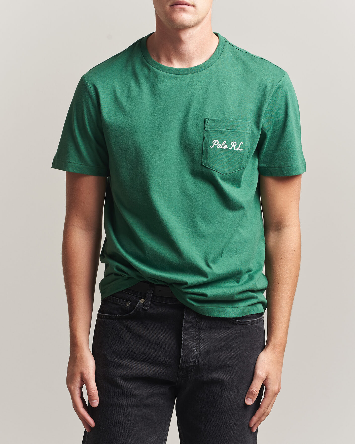 Herr | T-Shirts | Polo Ralph Lauren | Custom Slit Fit Bear T-Shirt Verano Green
