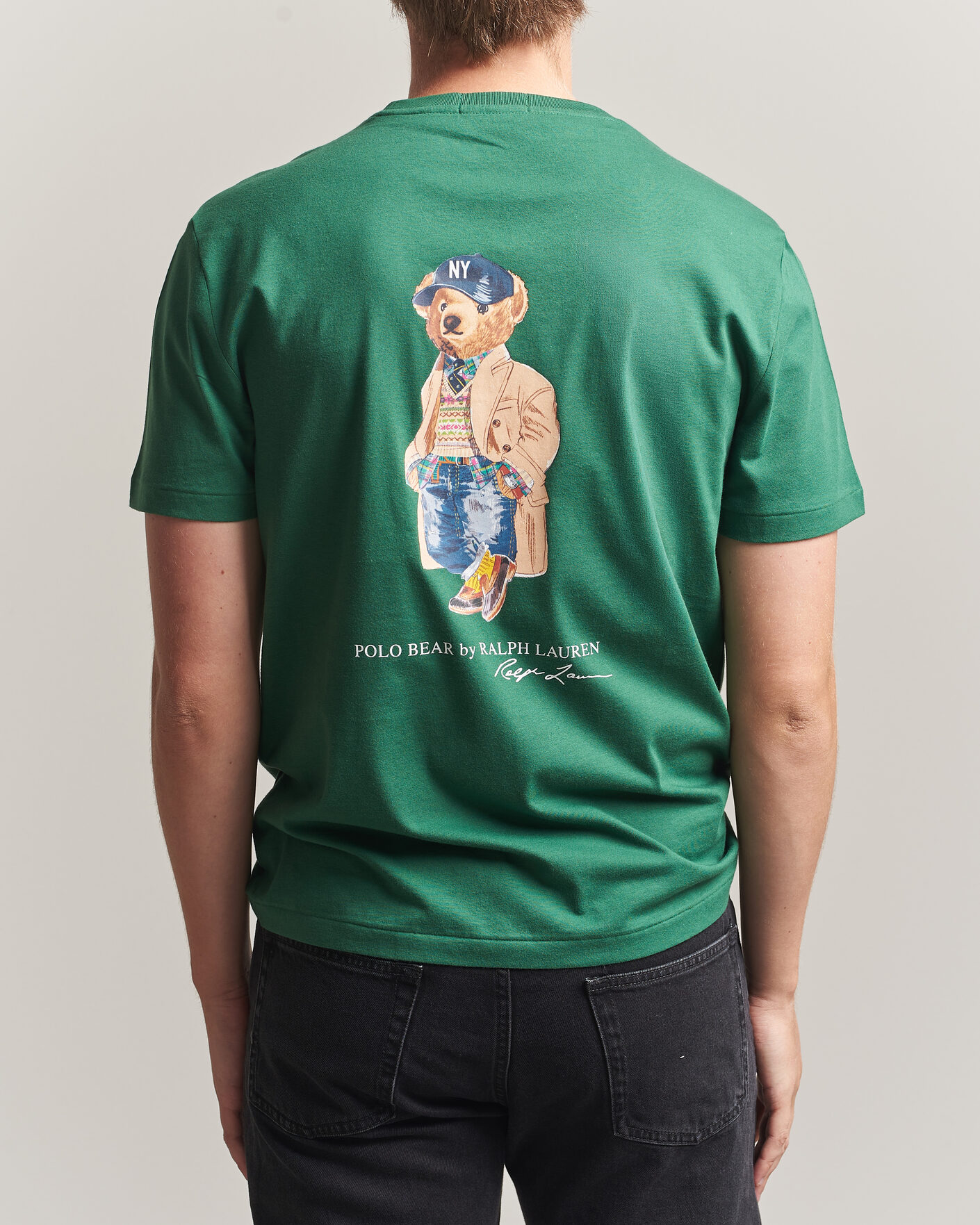 Herr | T-Shirts | Polo Ralph Lauren | Custom Slit Fit Bear T-Shirt Verano Green