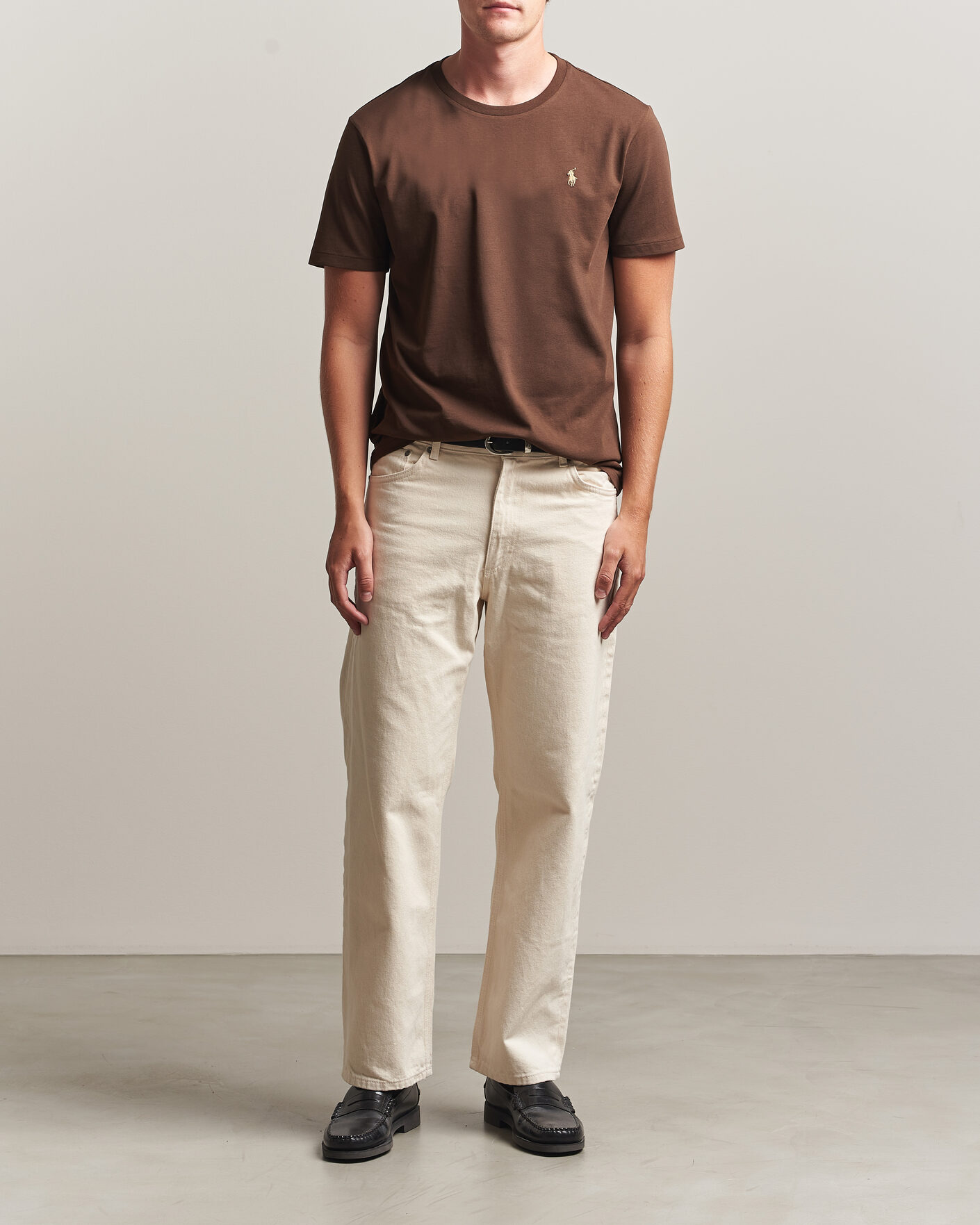Herr | T-Shirts | Polo Ralph Lauren | Custom Slim Fit T-shirt Nutmeg Brown