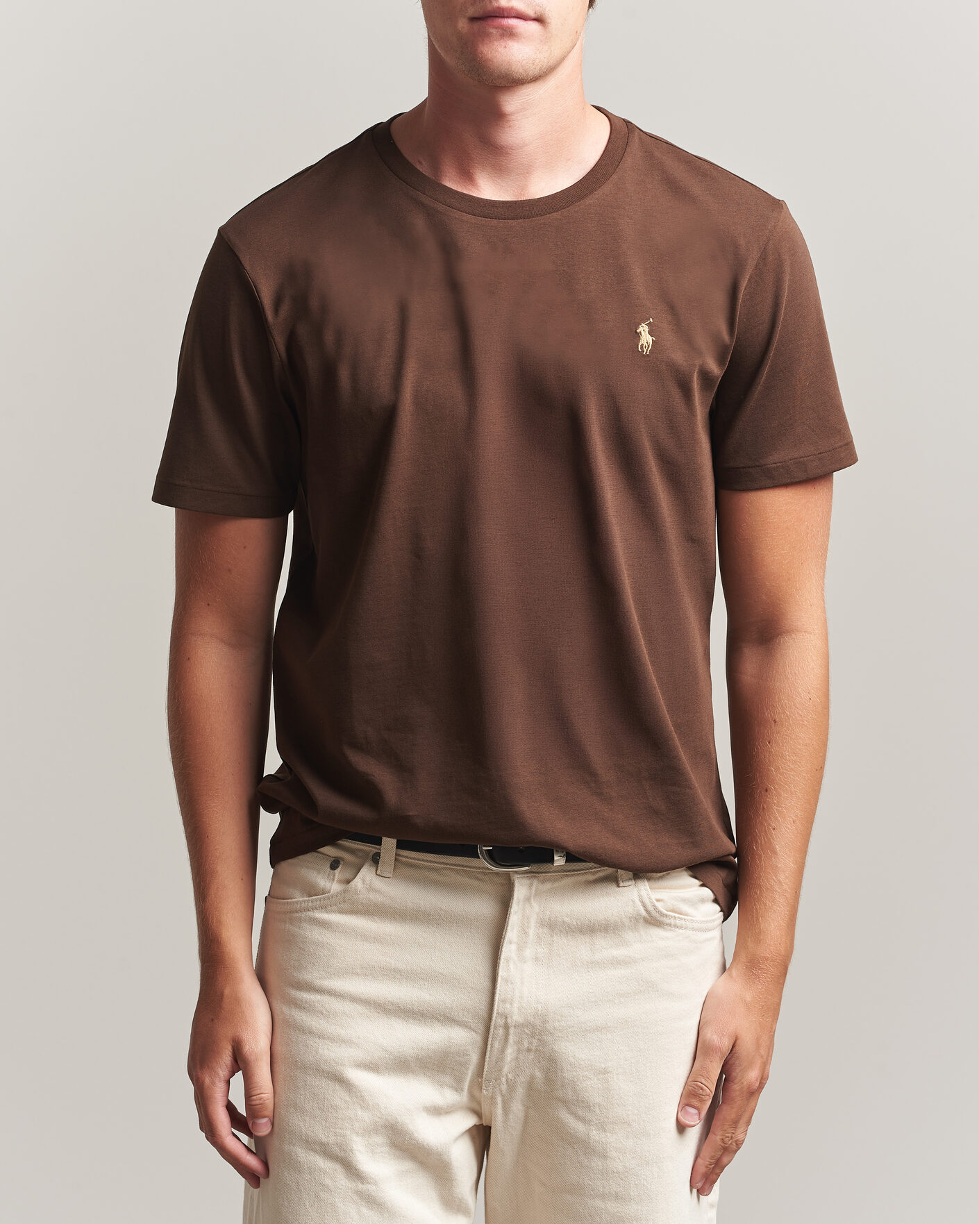 Herr | T-Shirts | Polo Ralph Lauren | Custom Slim Fit T-shirt Nutmeg Brown