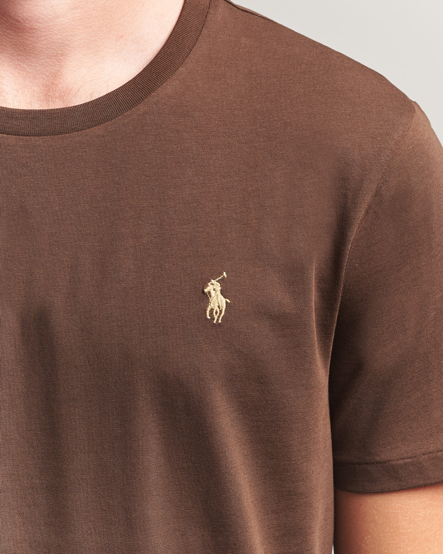 Herr | T-Shirts | Polo Ralph Lauren | Custom Slim Fit T-shirt Nutmeg Brown
