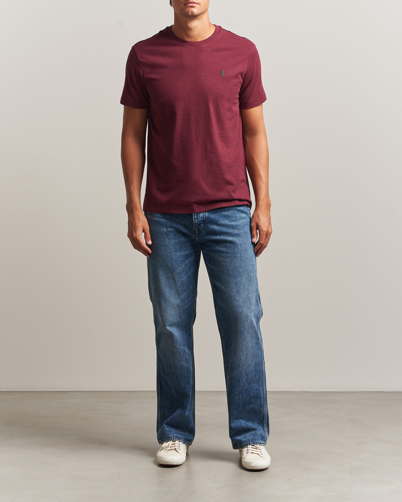 Herr | T-Shirts | Polo Ralph Lauren | Custom Slim Fit T-shirt Spring Wine Heather