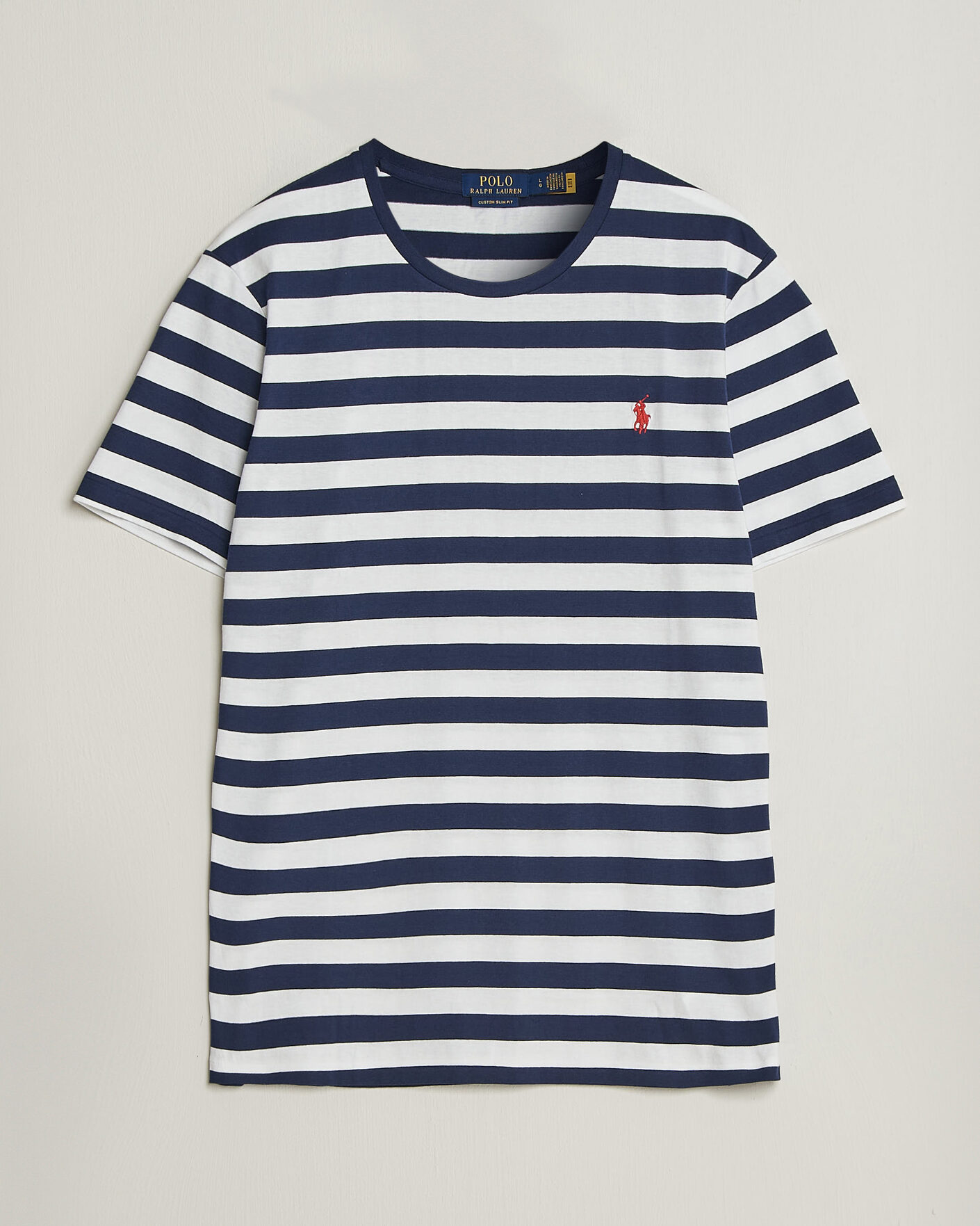 Herr | T-Shirts | Polo Ralph Lauren | Custom Slim Fit Striped T-Shirt Newport Navy