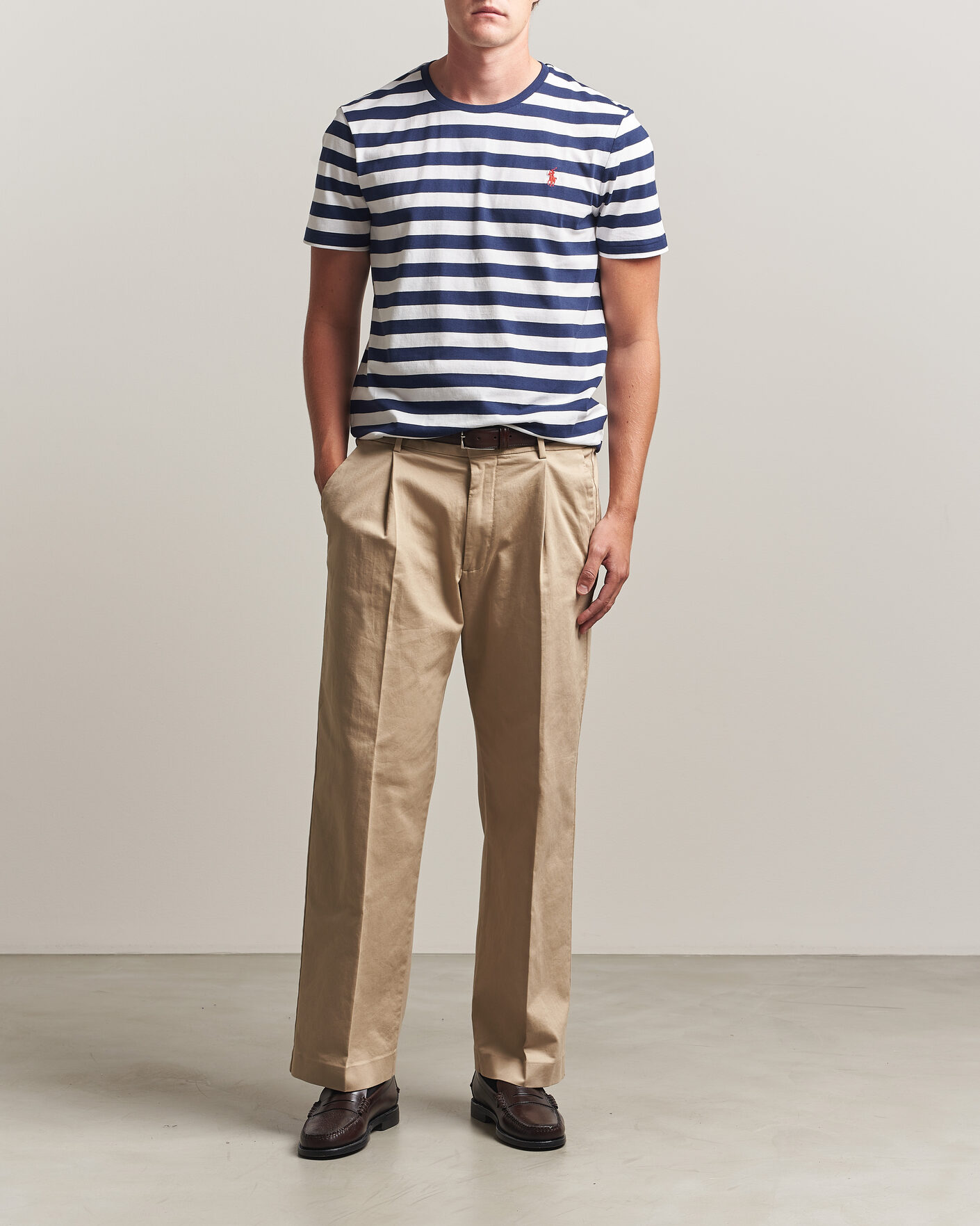 Herr | T-Shirts | Polo Ralph Lauren | Custom Slim Fit Striped T-Shirt Newport Navy