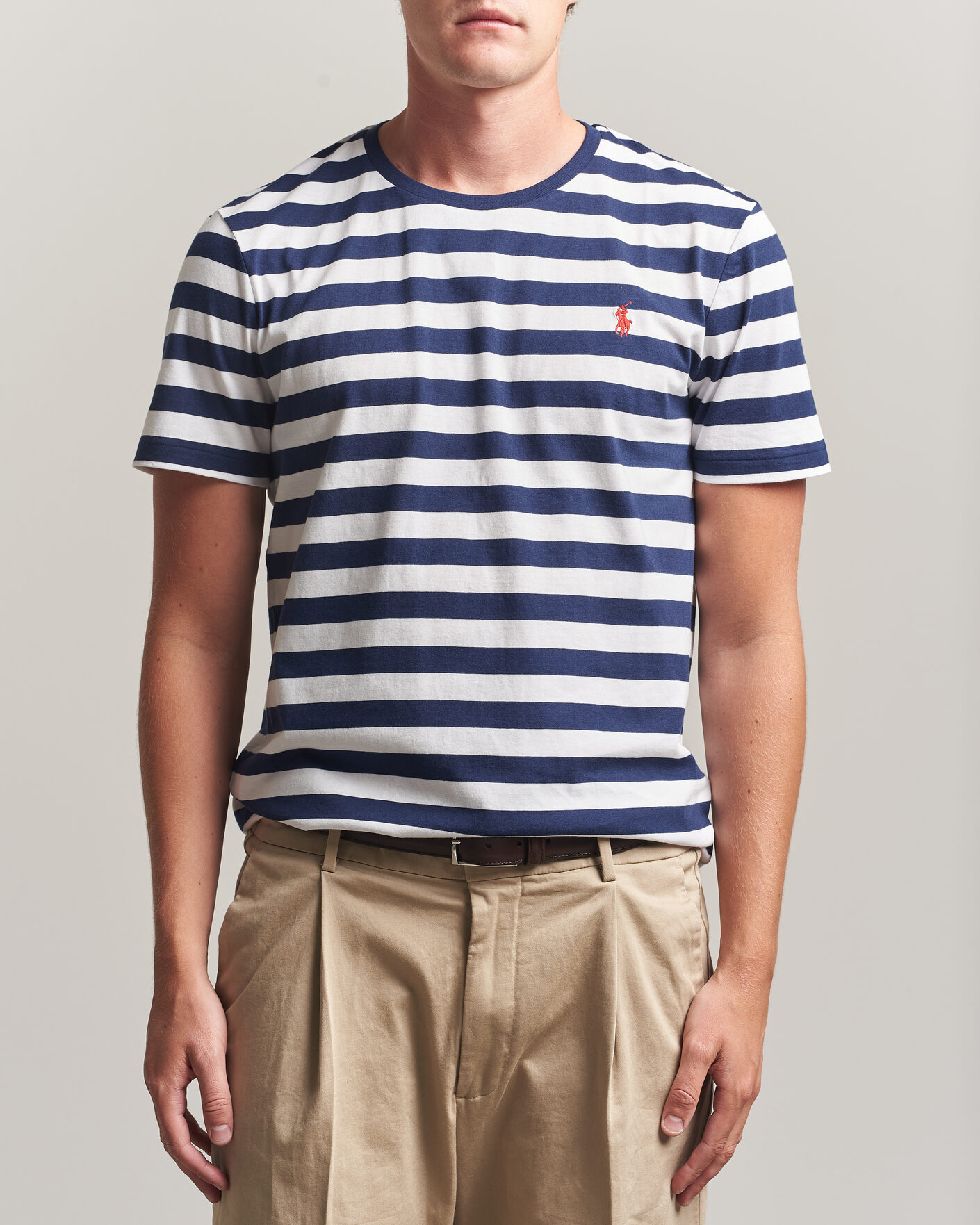 Herr | T-Shirts | Polo Ralph Lauren | Custom Slim Fit Striped T-Shirt Newport Navy