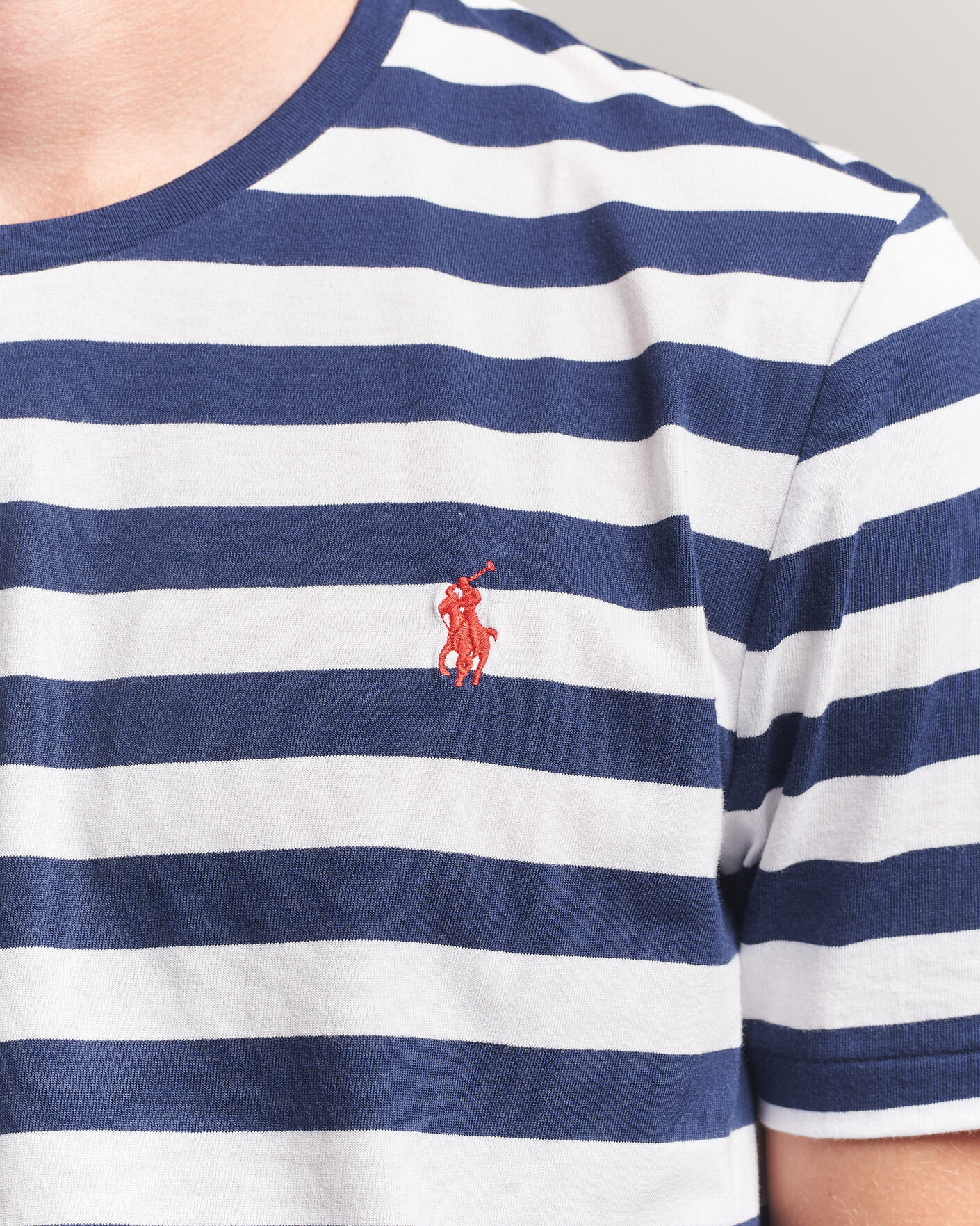 Herr | T-Shirts | Polo Ralph Lauren | Custom Slim Fit Striped T-Shirt Newport Navy