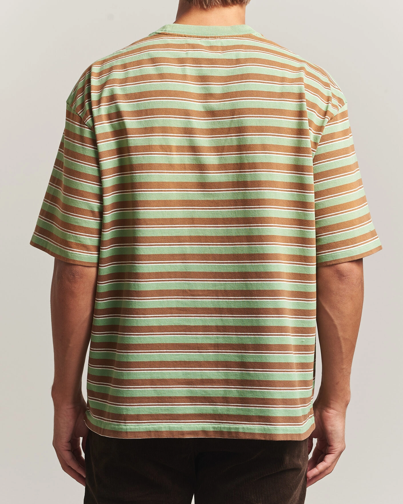 Herr | T-Shirts | Polo Ralph Lauren | Relaxed Fit Striped T-Shirt Outback Green