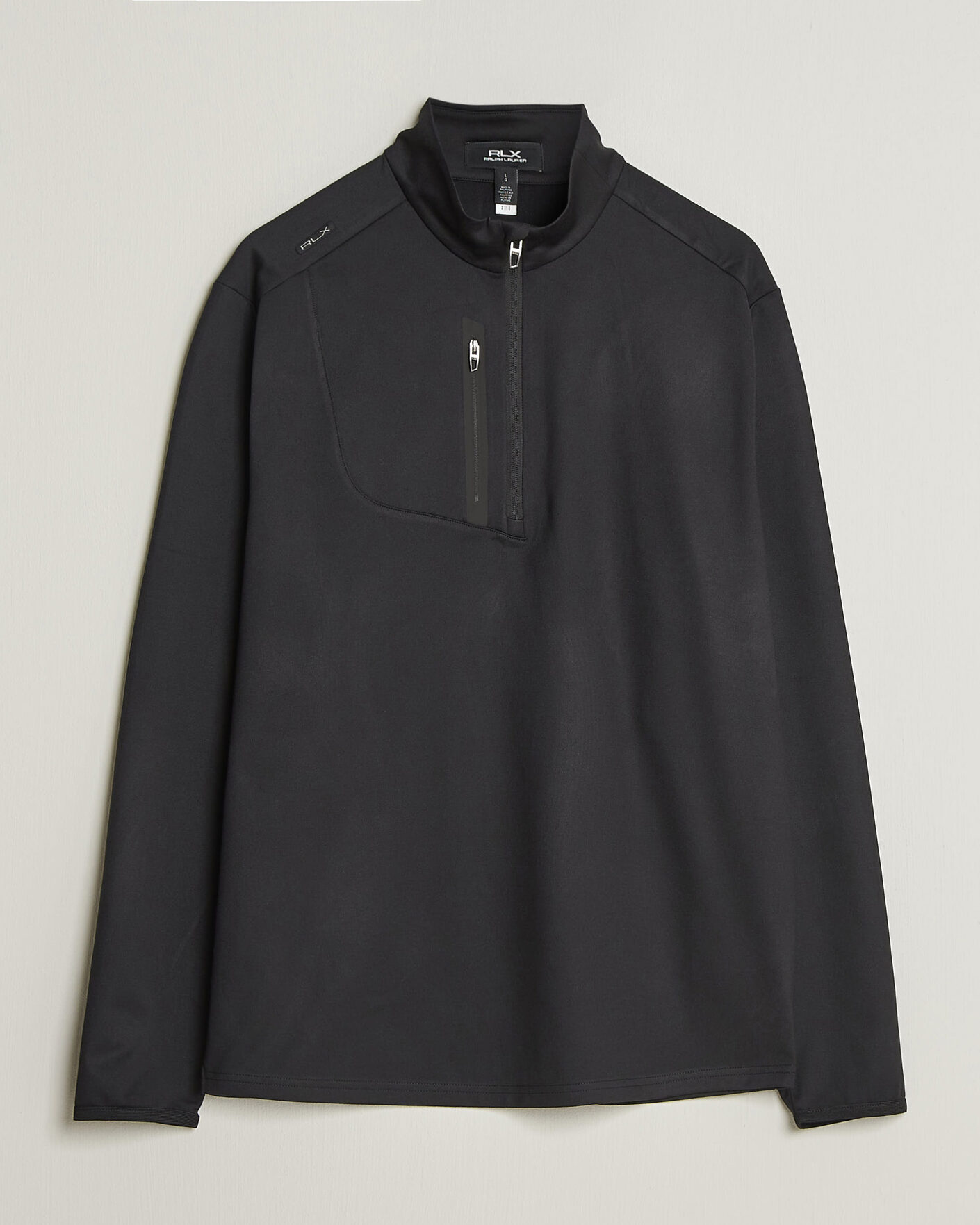 Herr | Golfkläder | Polo Ralph Lauren | Luxury Jersey Half Zip Polo Black