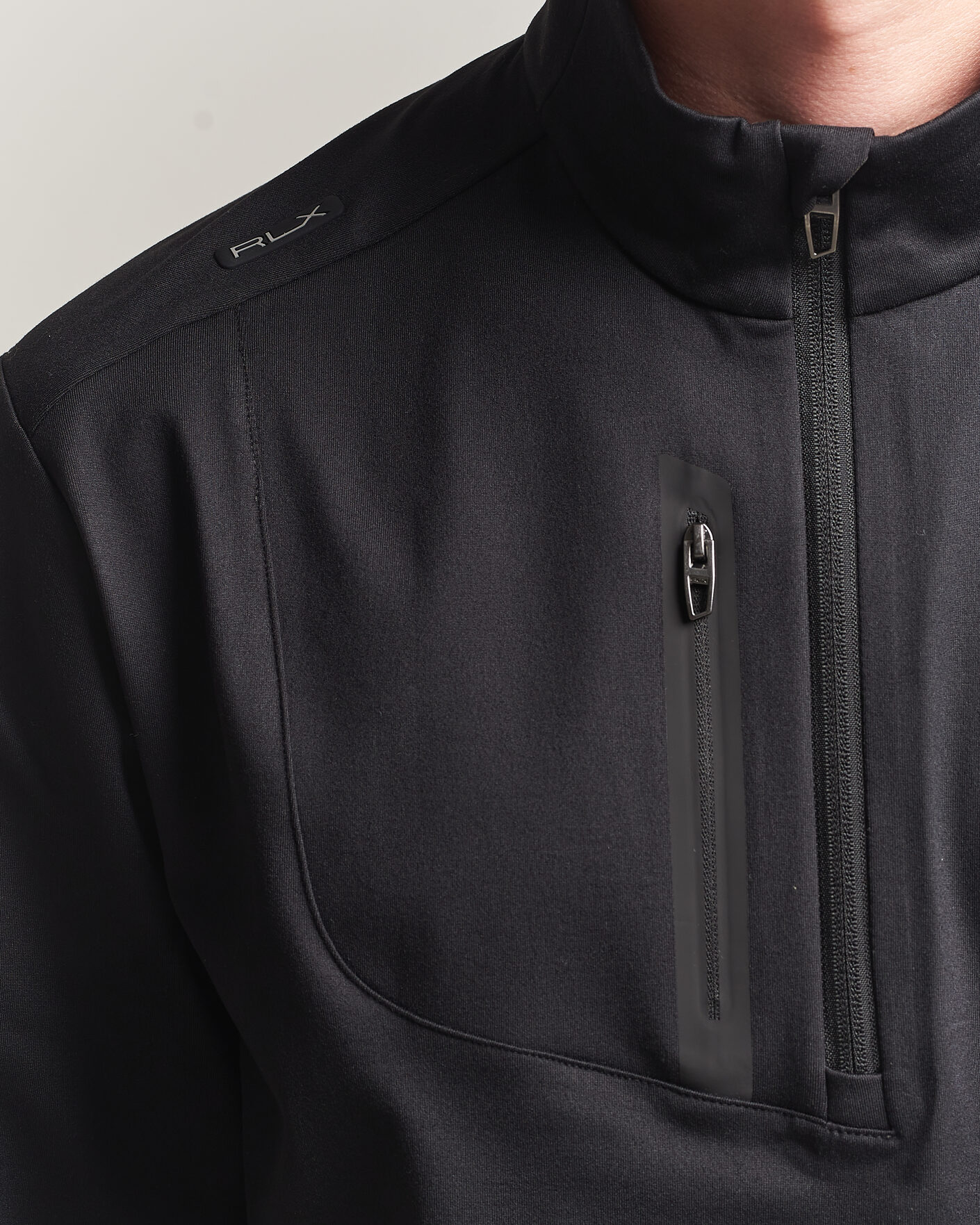 Herr | Golfkläder | Polo Ralph Lauren | Luxury Jersey Half Zip Polo Black