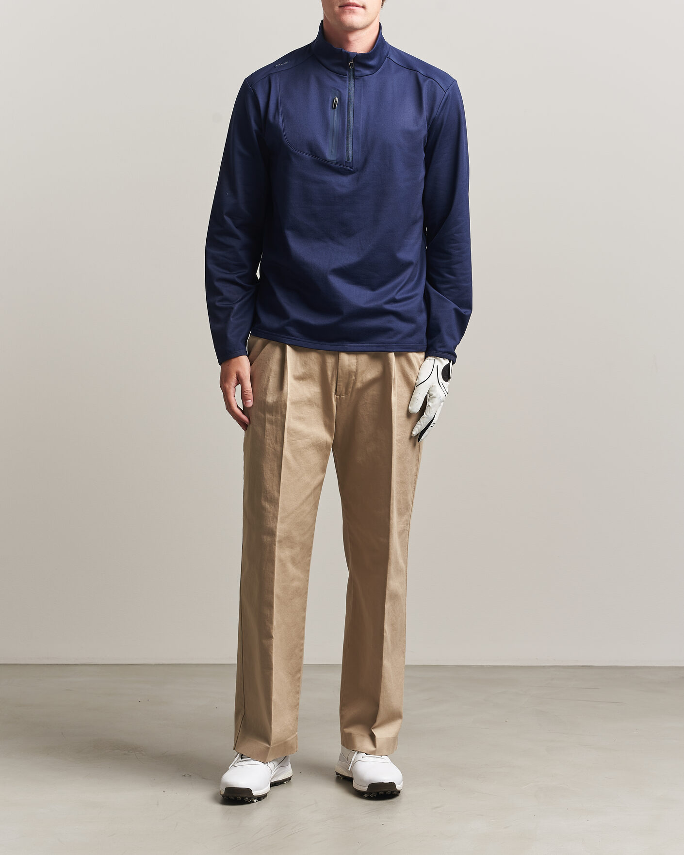 Herr | Golfkläder | Polo Ralph Lauren | Luxury Jersey Half Zip Refined Navy