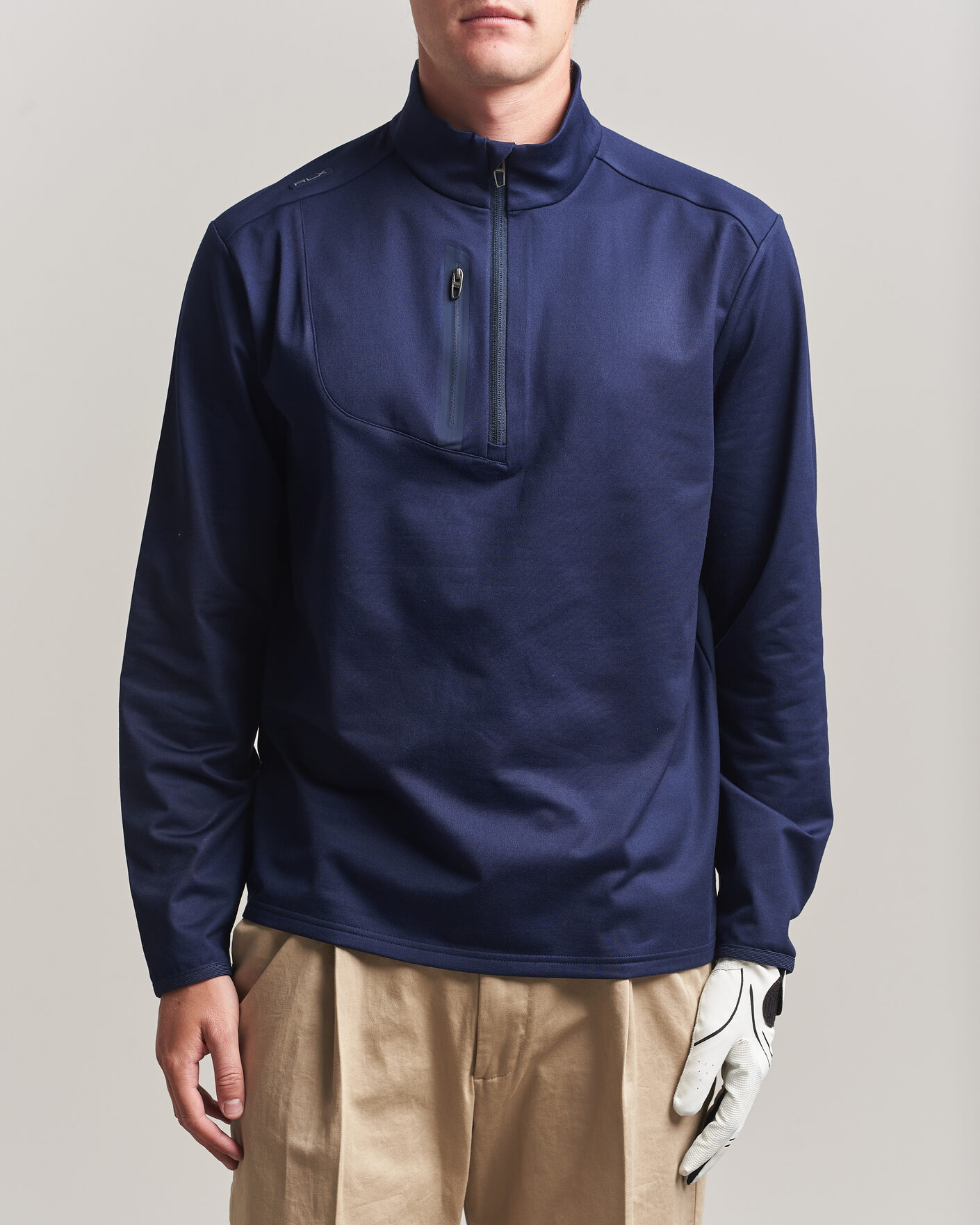 Herr | Golfkläder | Polo Ralph Lauren | Luxury Jersey Half Zip Refined Navy