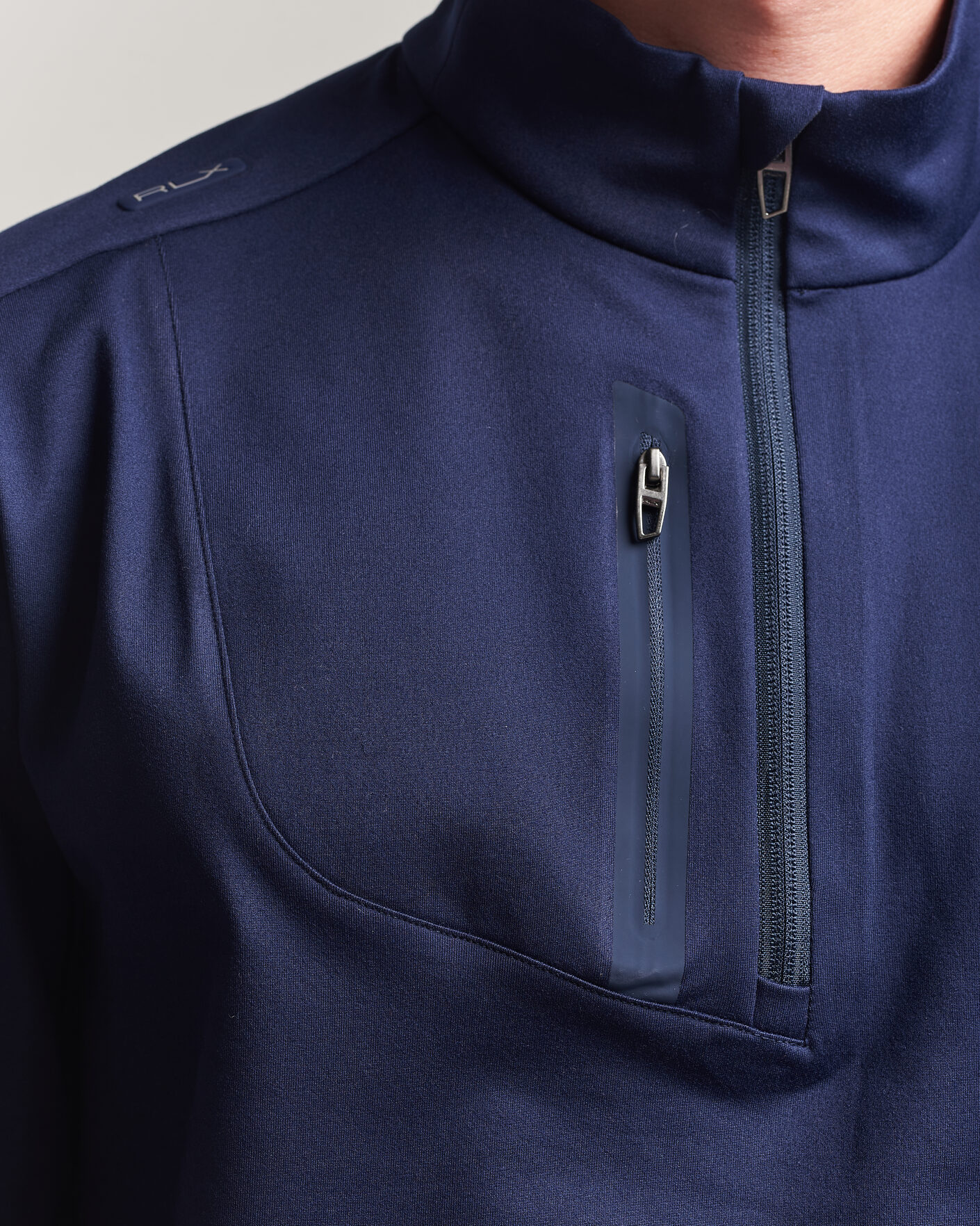 Herr | Golfkläder | Polo Ralph Lauren | Luxury Jersey Half Zip Refined Navy
