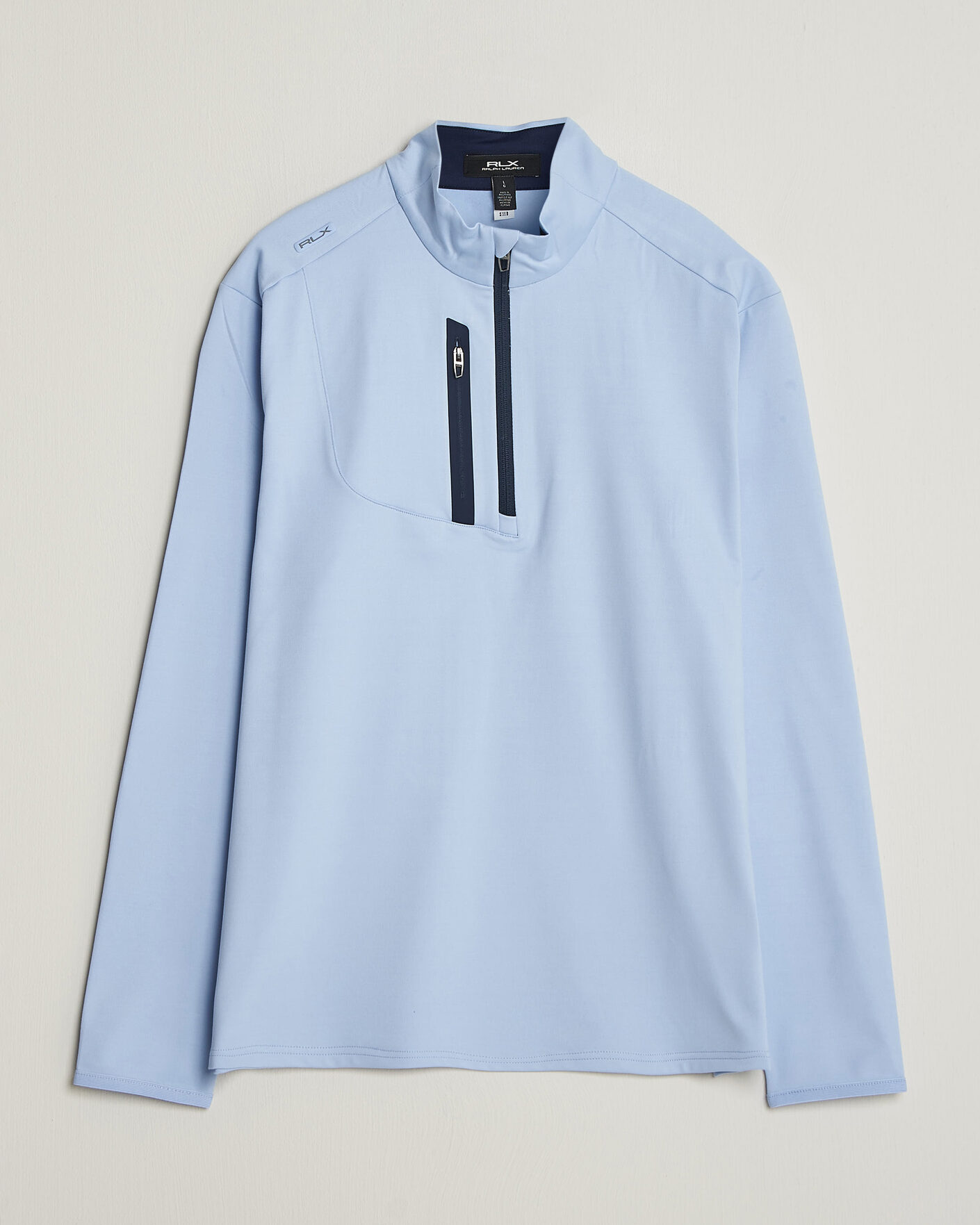 Herr | Golfkläder | Polo Ralph Lauren | Luxury Jersey Half Zip Pebble Blue