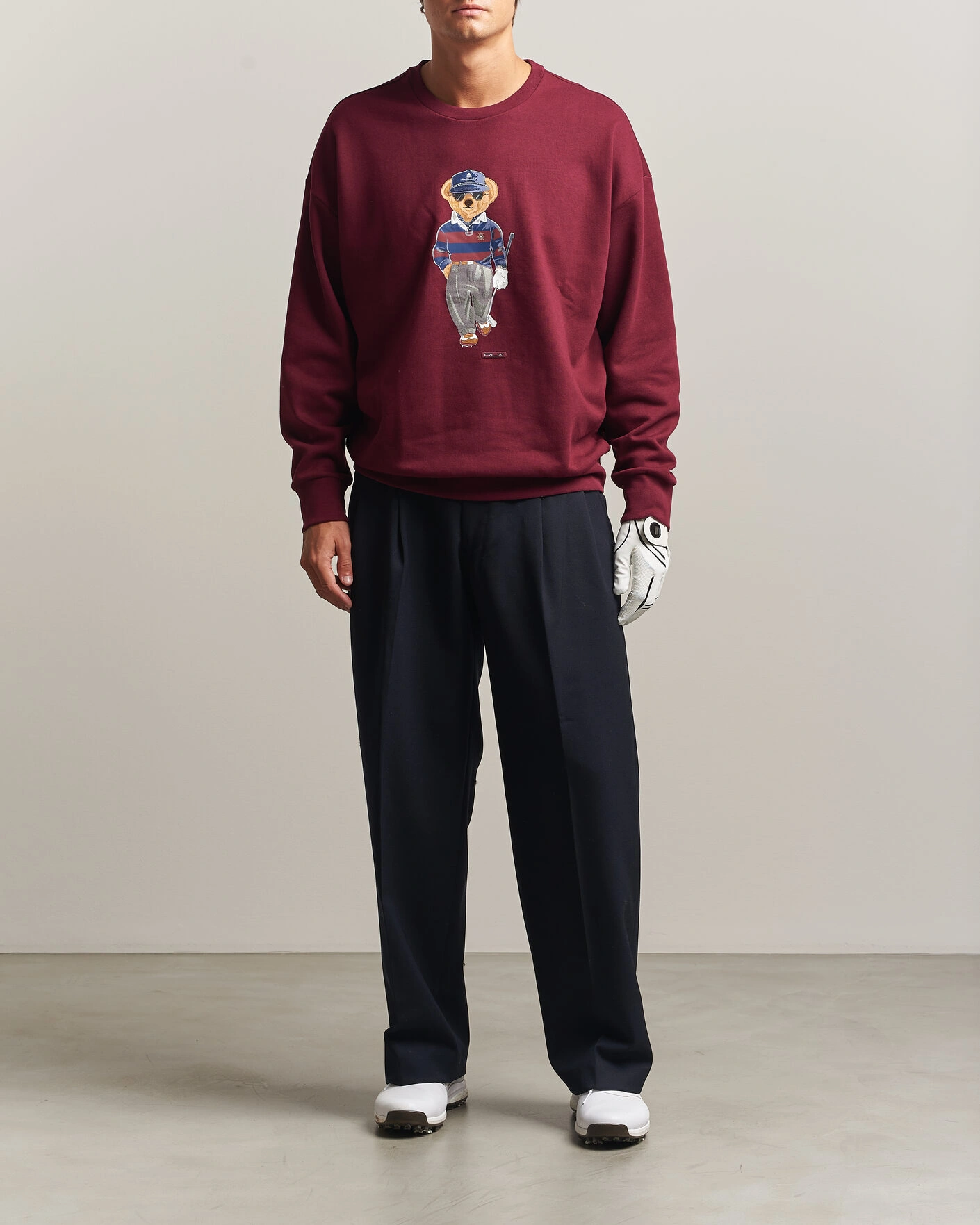 Herr | Tröjor | RLX Ralph Lauren | Polo Ralph Lauren Magic Fleece Bear Sweatshirt Classic Wine